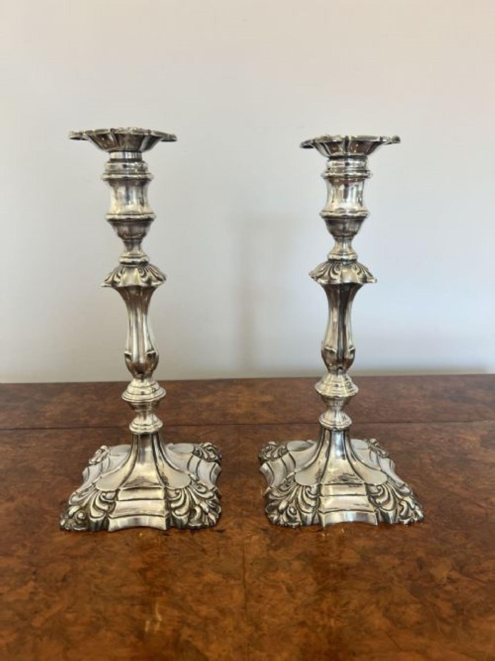 19th Century Large pair of quality antique Victorian Ornate Candlesticks  For Sale