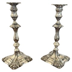 Large pair of quality antique Victorian Ornate Candlesticks 