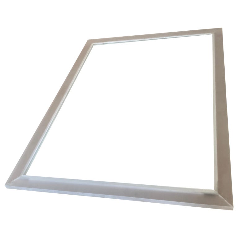 Large Pair of Rectangular Vintage Frosted Translucent Lucite Wall