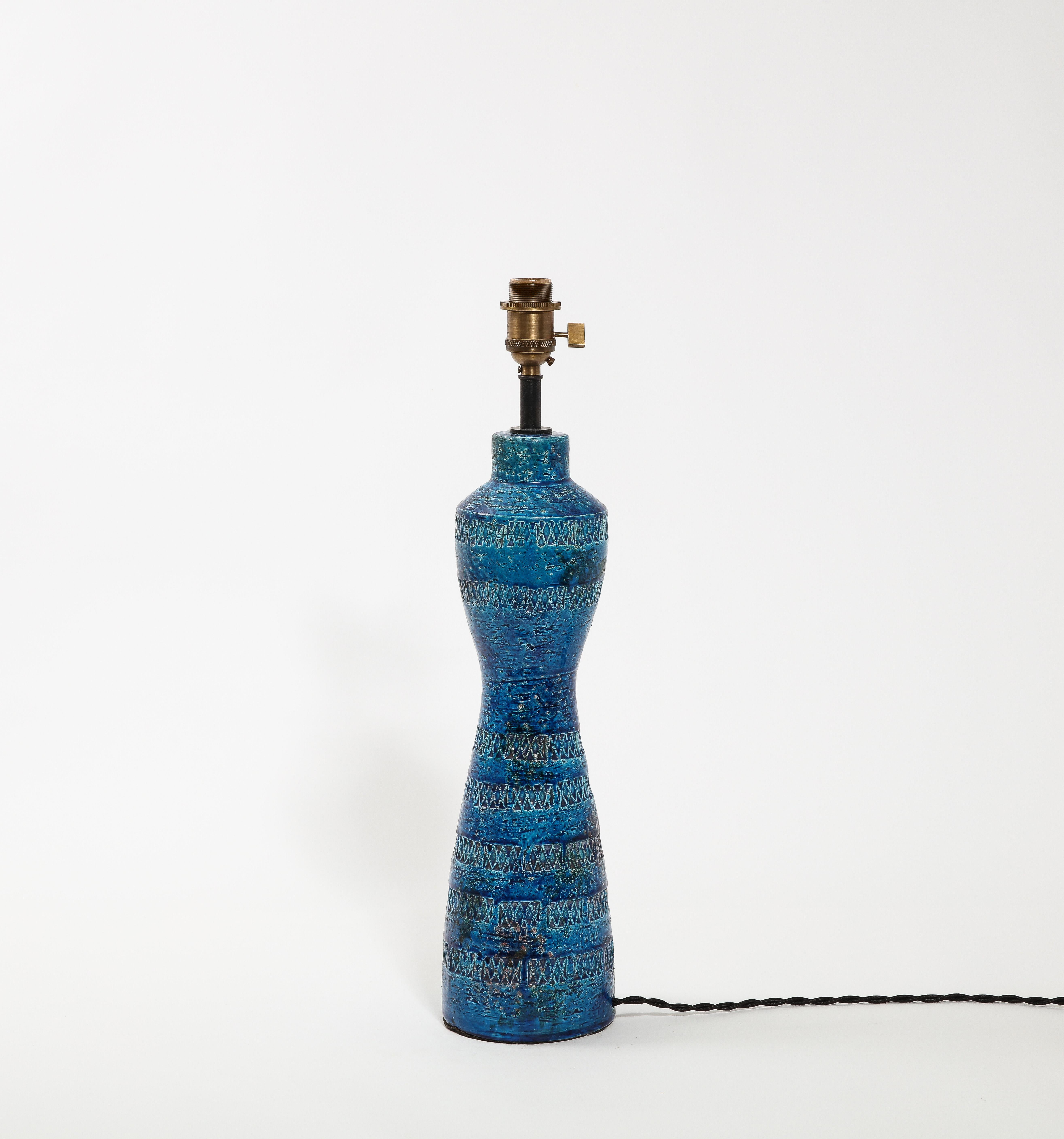 Large Pair of Rimini Table Lamps by Bitossi, Italy 1960's 9