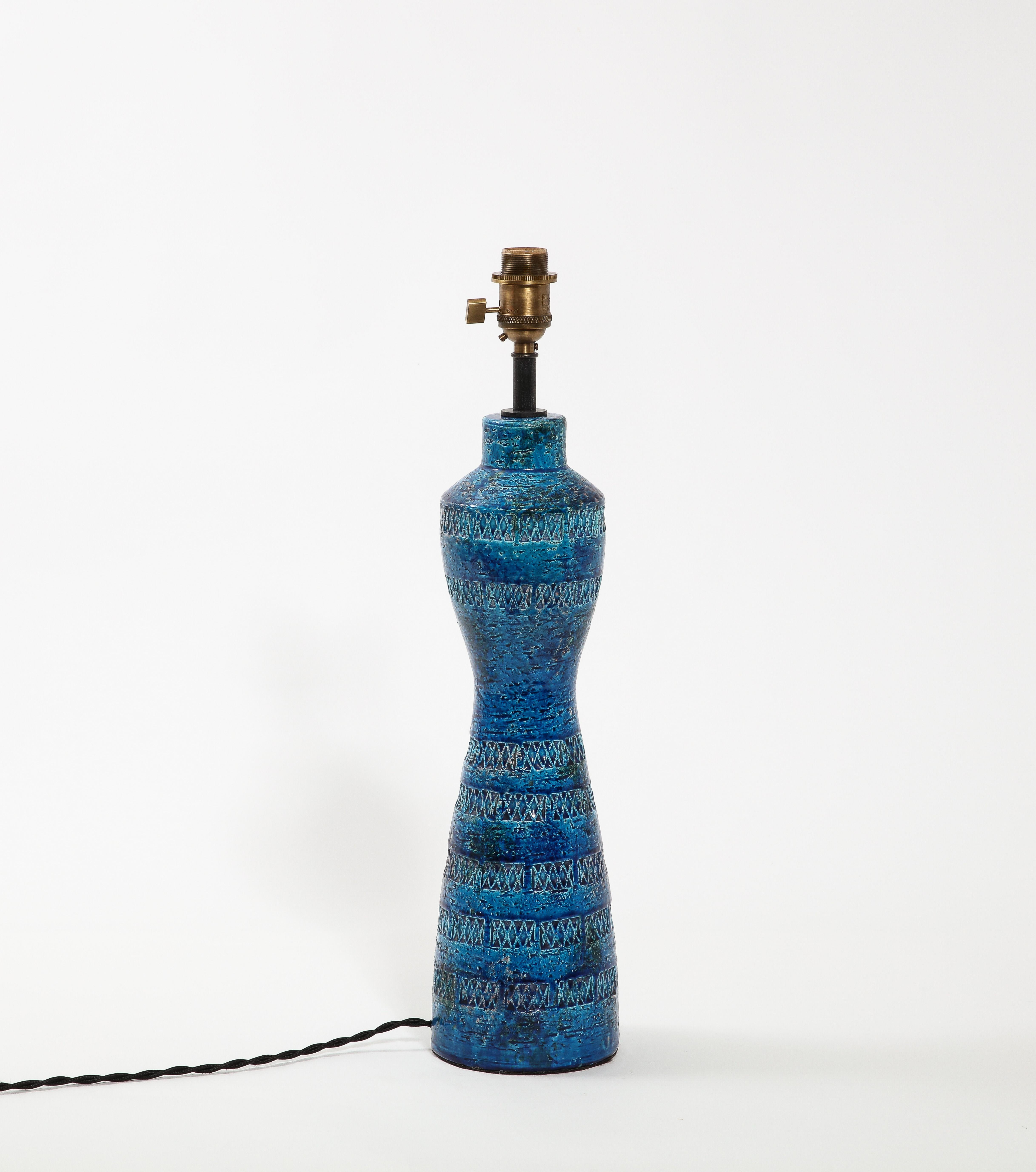 Large Pair of Rimini Table Lamps by Bitossi, Italy 1960's 10