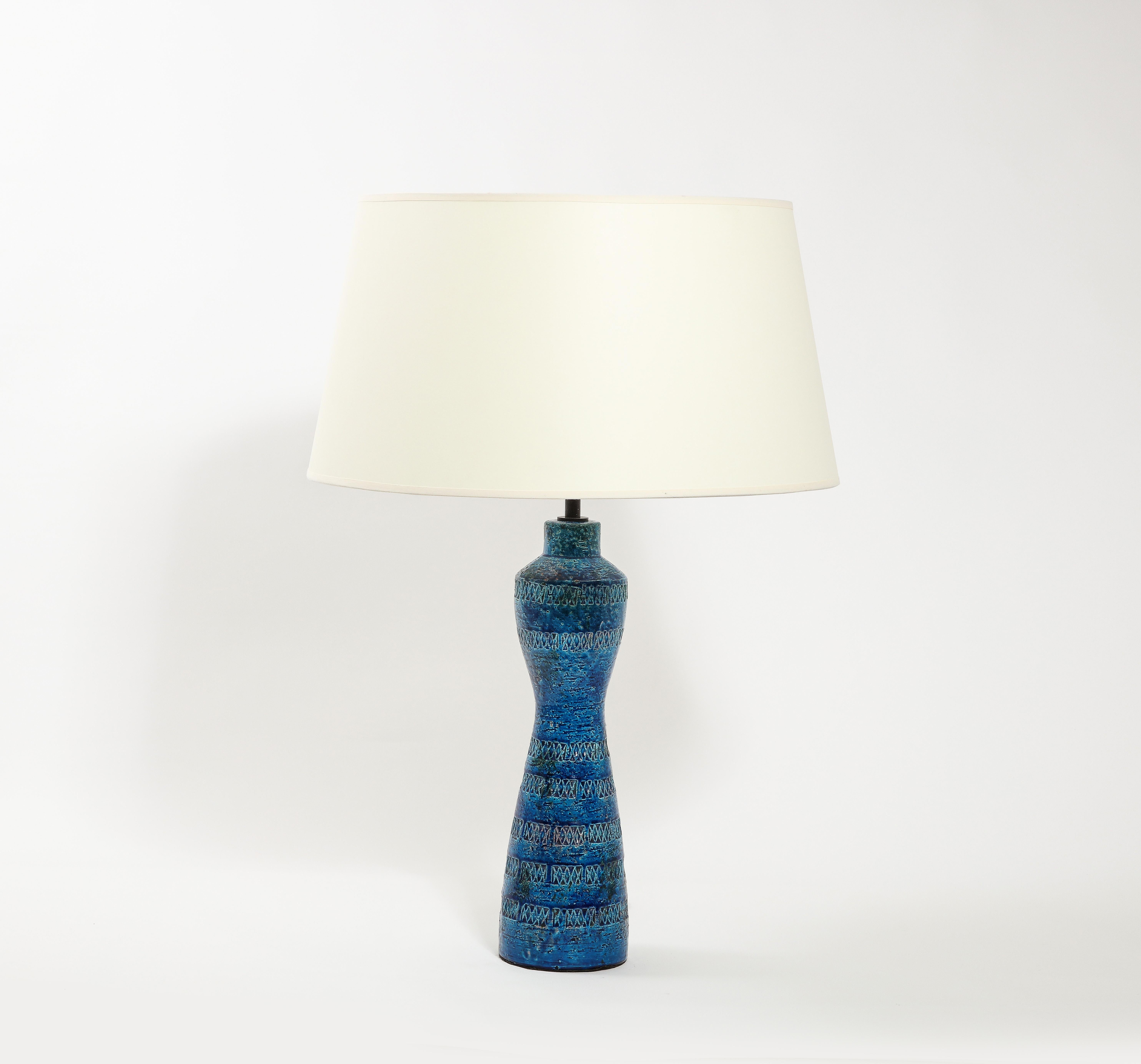 Large Pair of Rimini Table Lamps by Bitossi, Italy 1960's 12