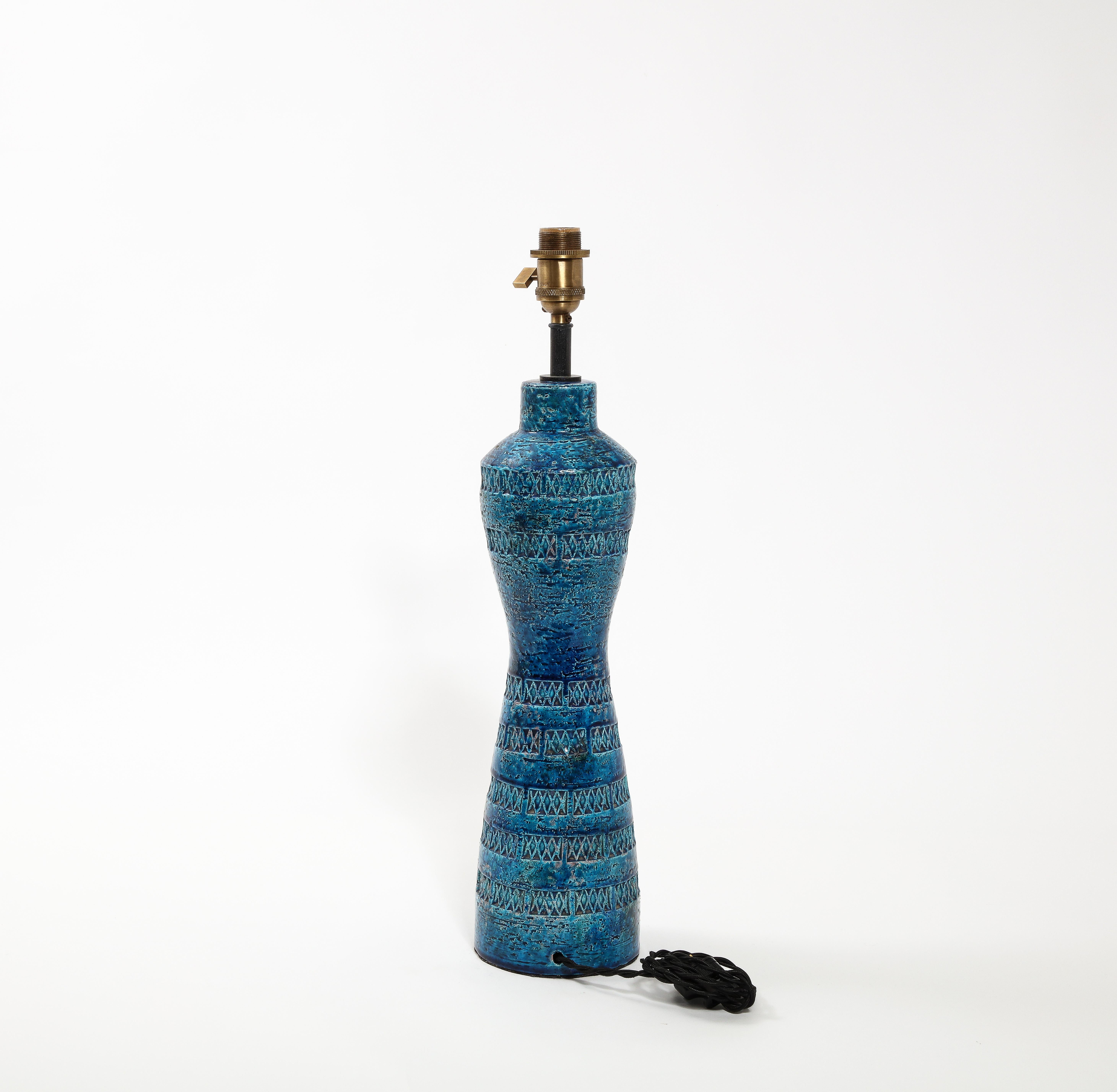 20th Century Large Pair of Rimini Table Lamps by Bitossi, Italy 1960's