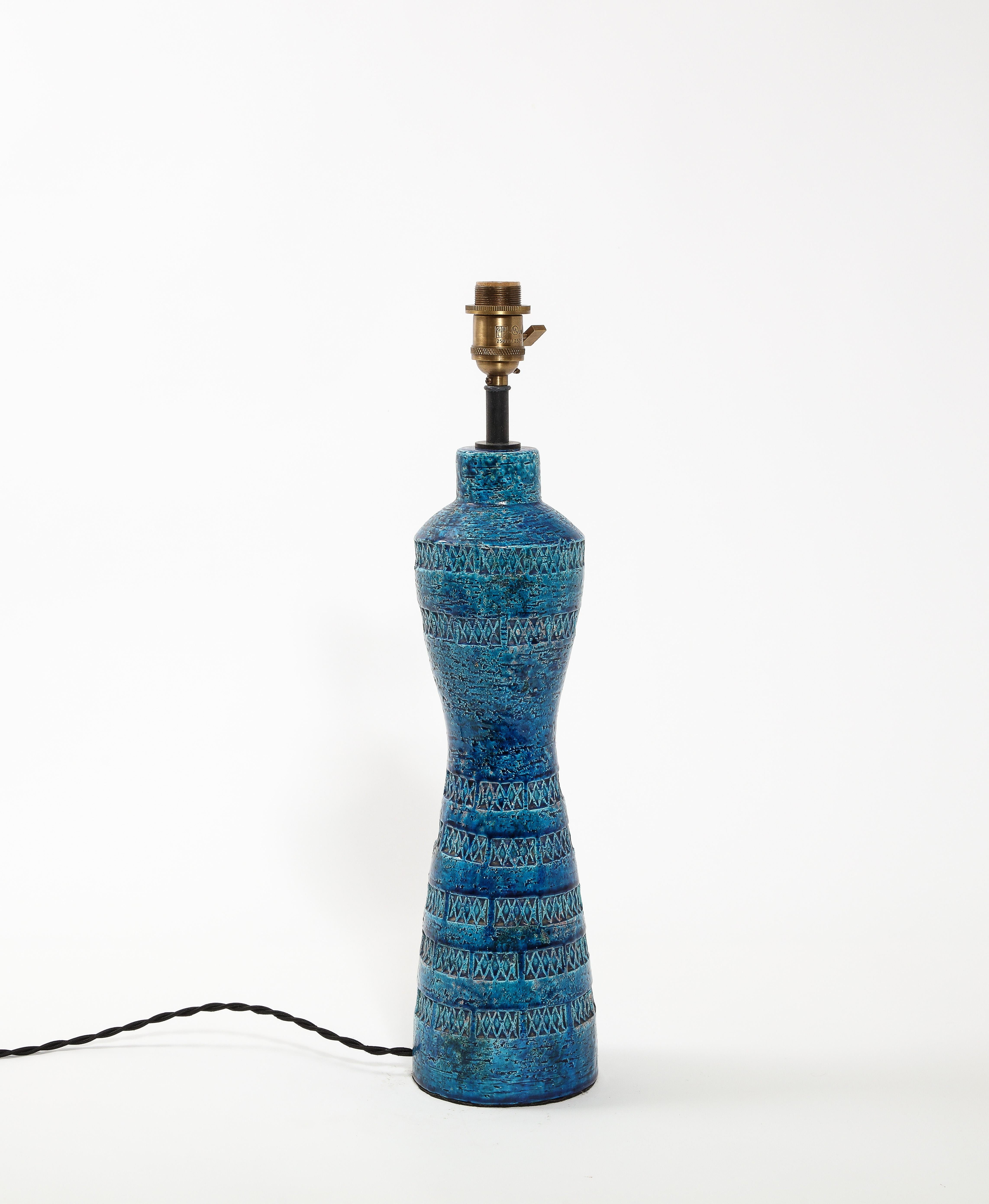Large Pair of Rimini Table Lamps by Bitossi, Italy 1960's 1