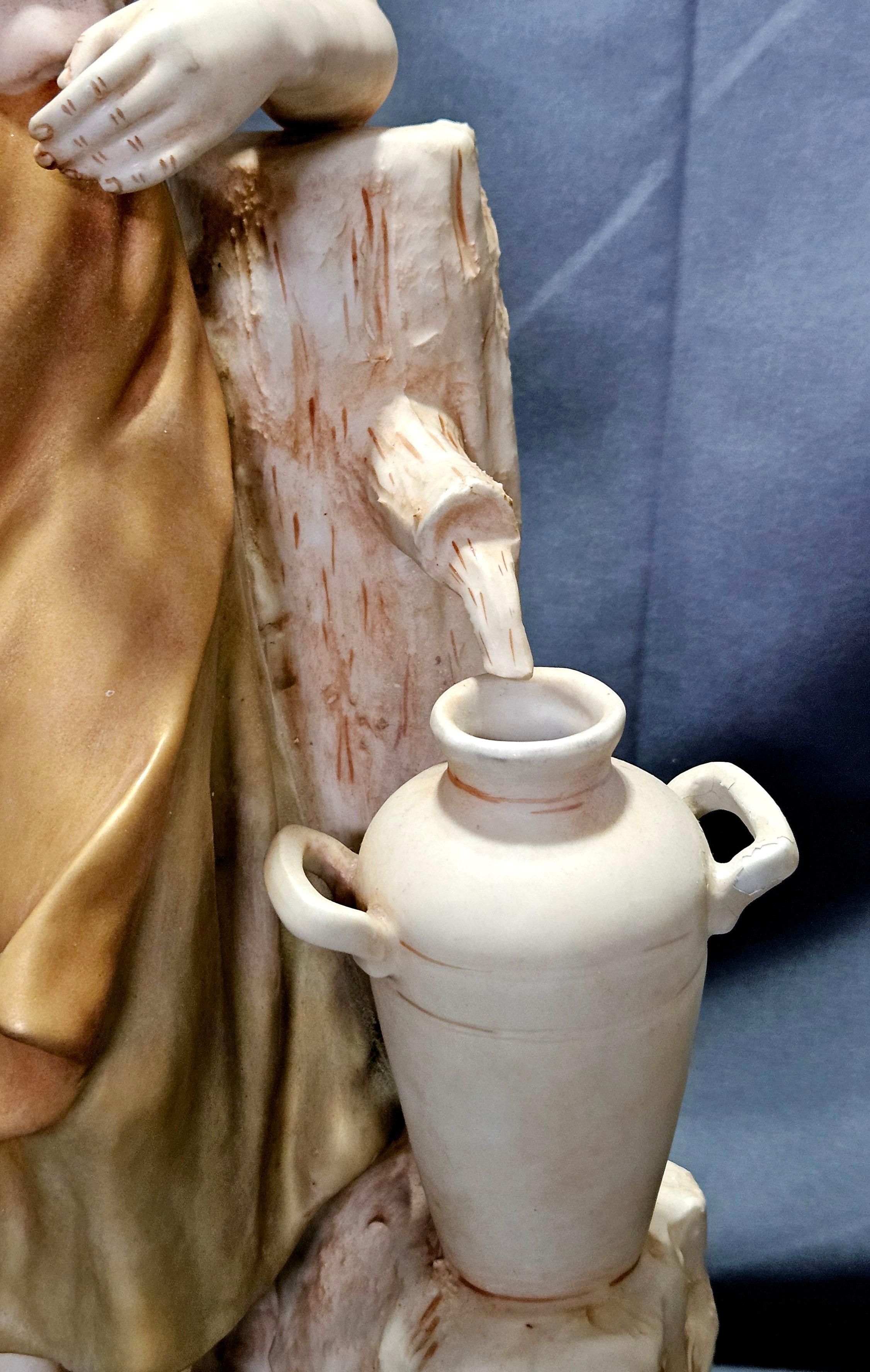 20th Century Large Pair of Royal Dux Czechoslovakian Porcelain Statues For Sale