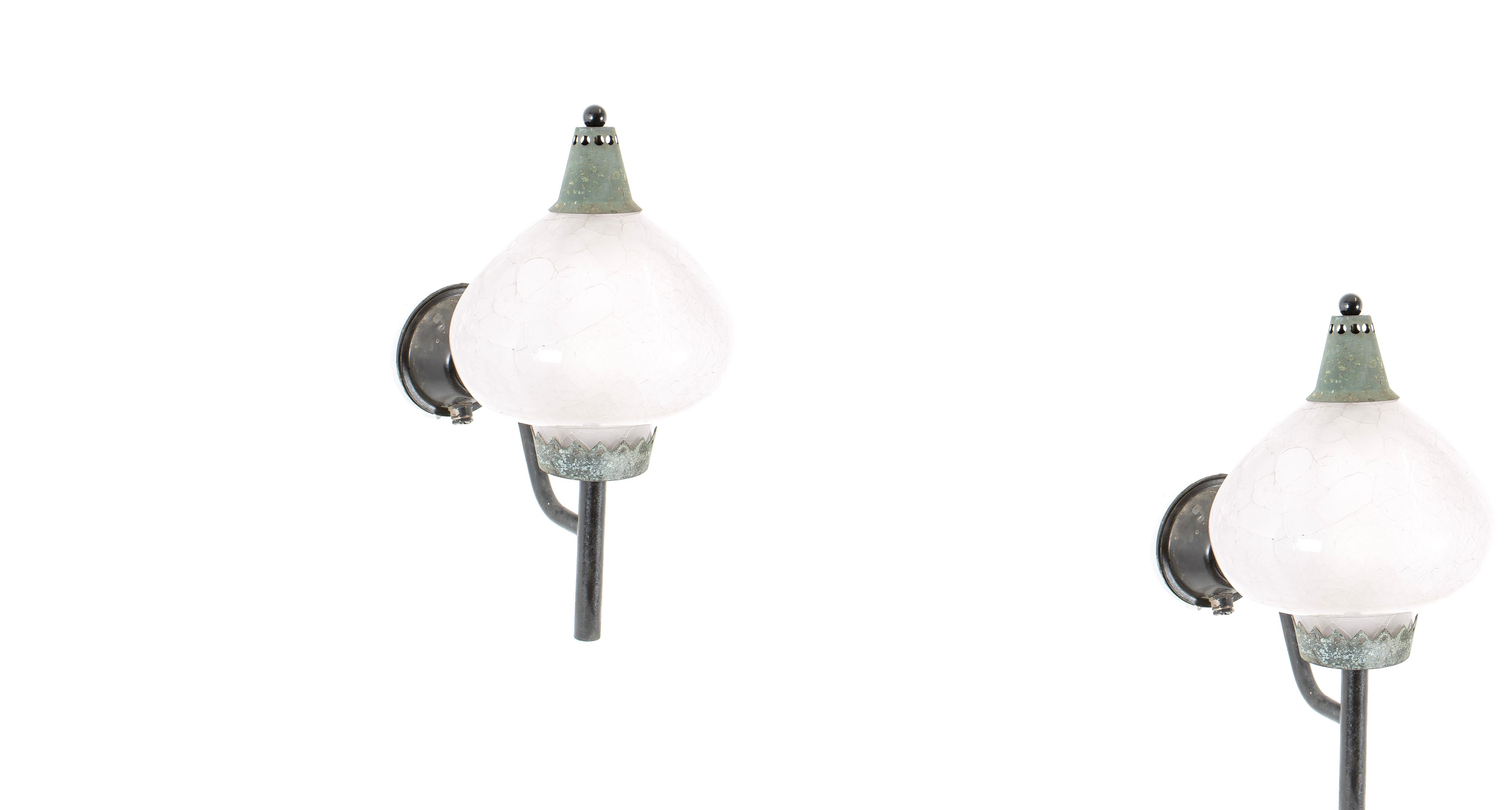 Mid-20th Century Large Pair of Scandinavian Outdoor Wall Lights, Norway, 1960s