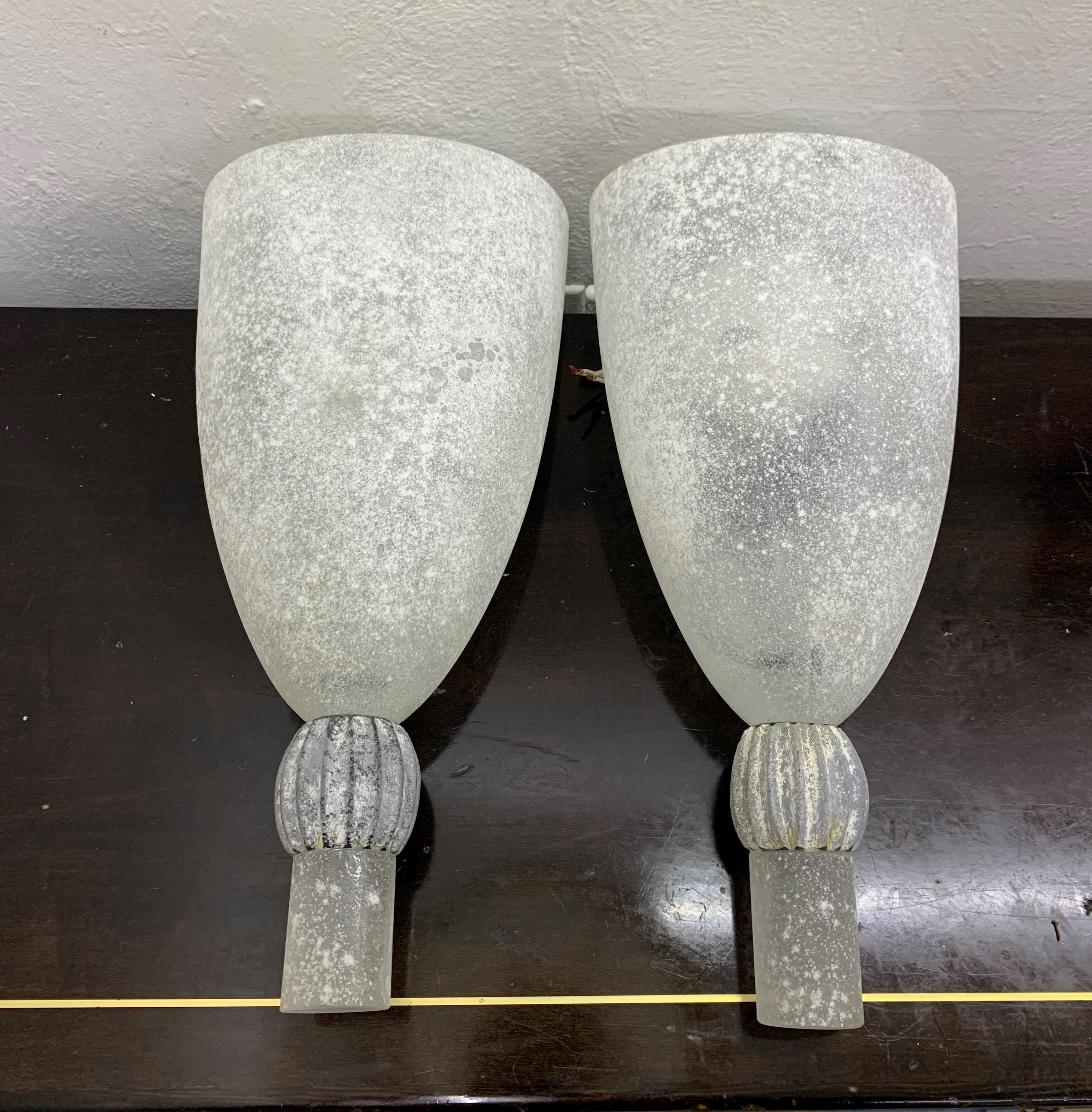 Large Pair of Sconces by Seguso in 