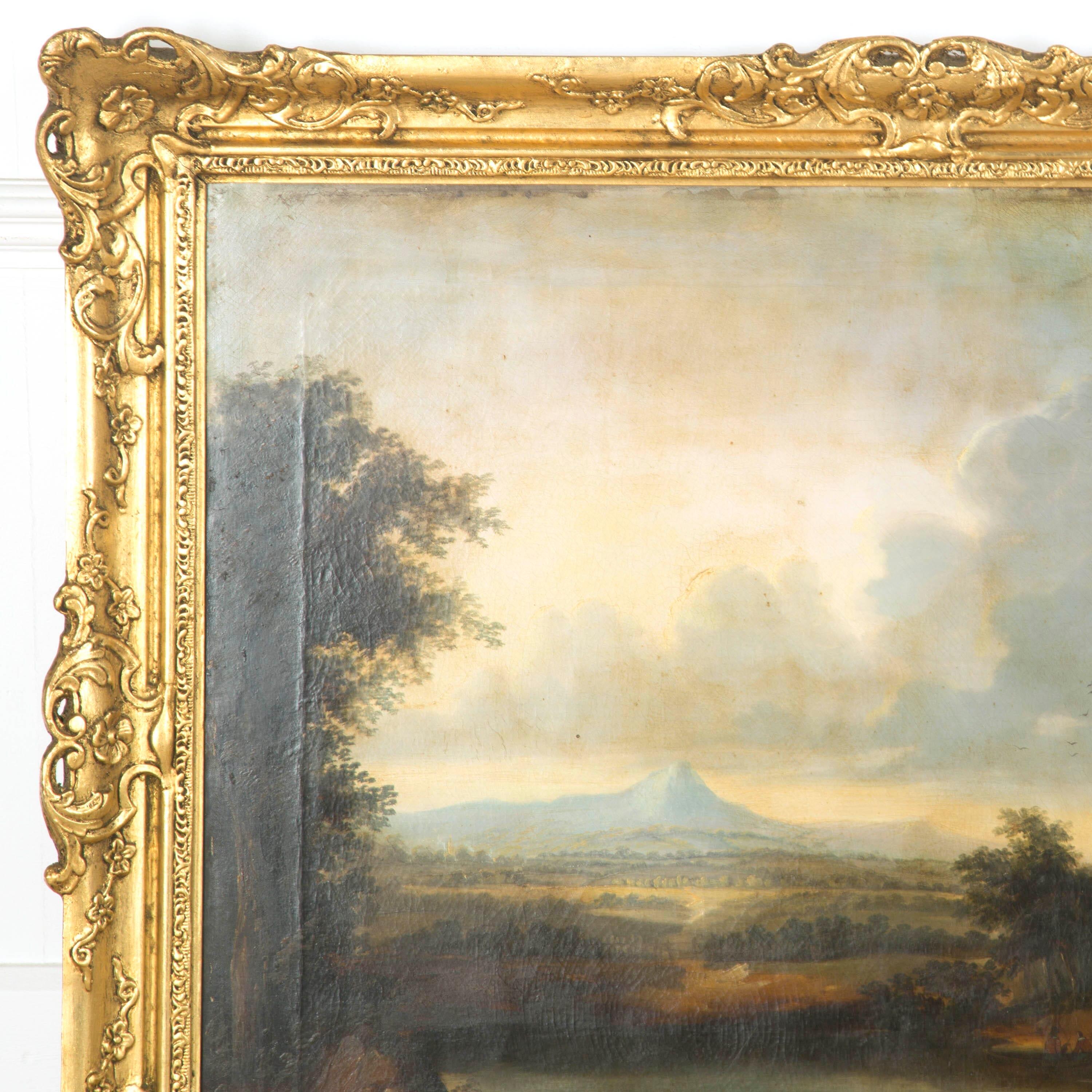 Oiled Large Pair of Scottish 19th Century Country House Oil Paintings