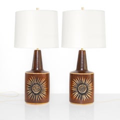 Large Pair of Soholm Ceramic Lamps Denmark 1960 Scandinavian Modern