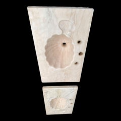 Large Pair of Solid Marble Sink Basins and matching Toilet and Bidet