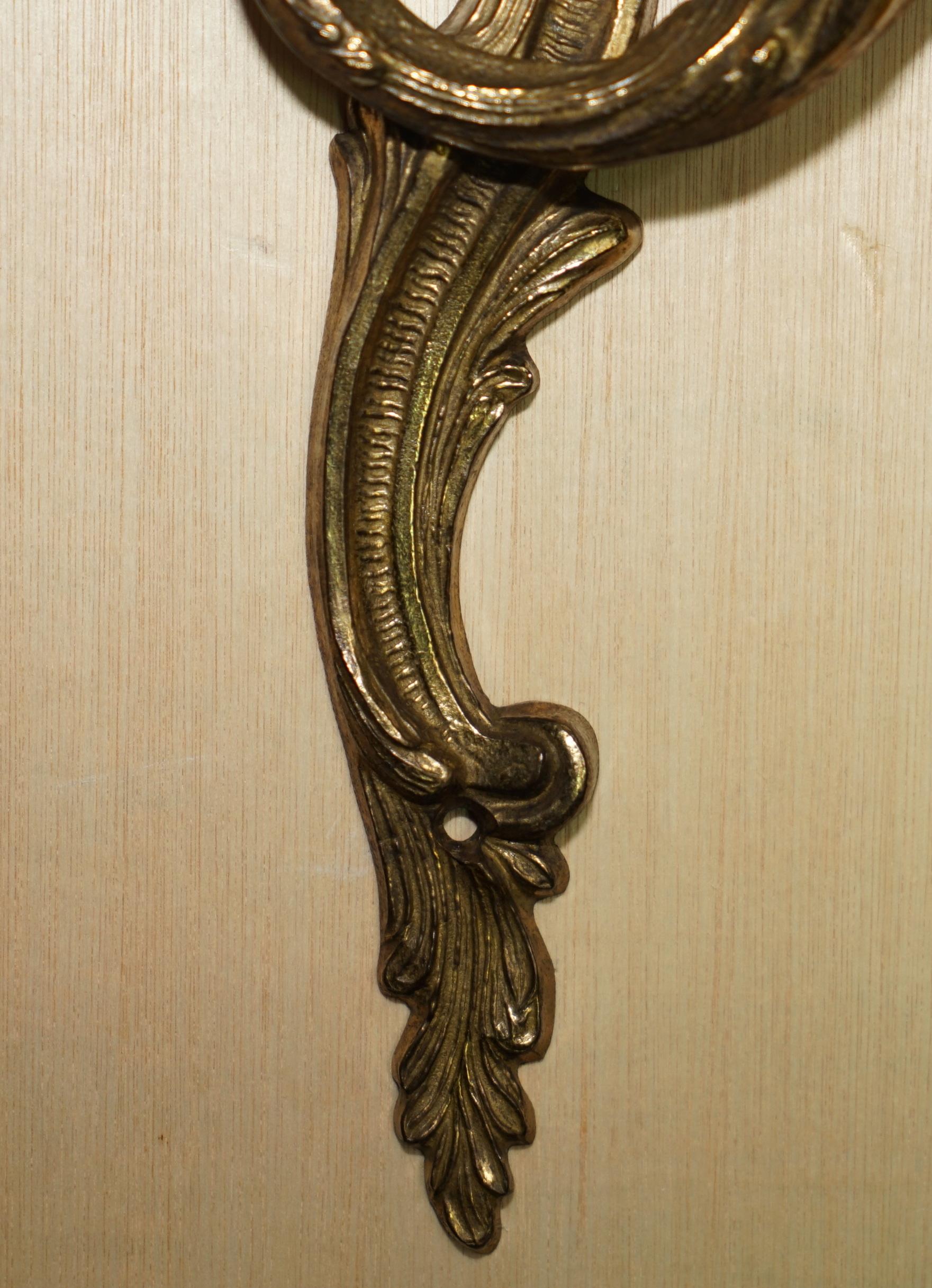 Grande paire d'étonnantes lampes à baldaquin françaises antiques des années 1920 en vente 4