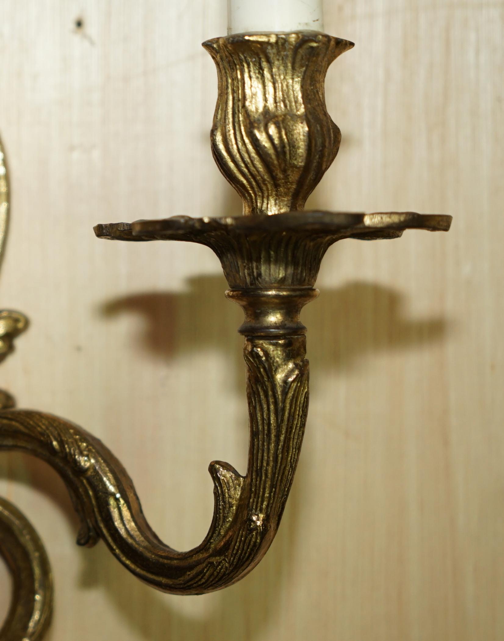 Grande paire d'étonnantes lampes à baldaquin françaises antiques des années 1920 en vente 10