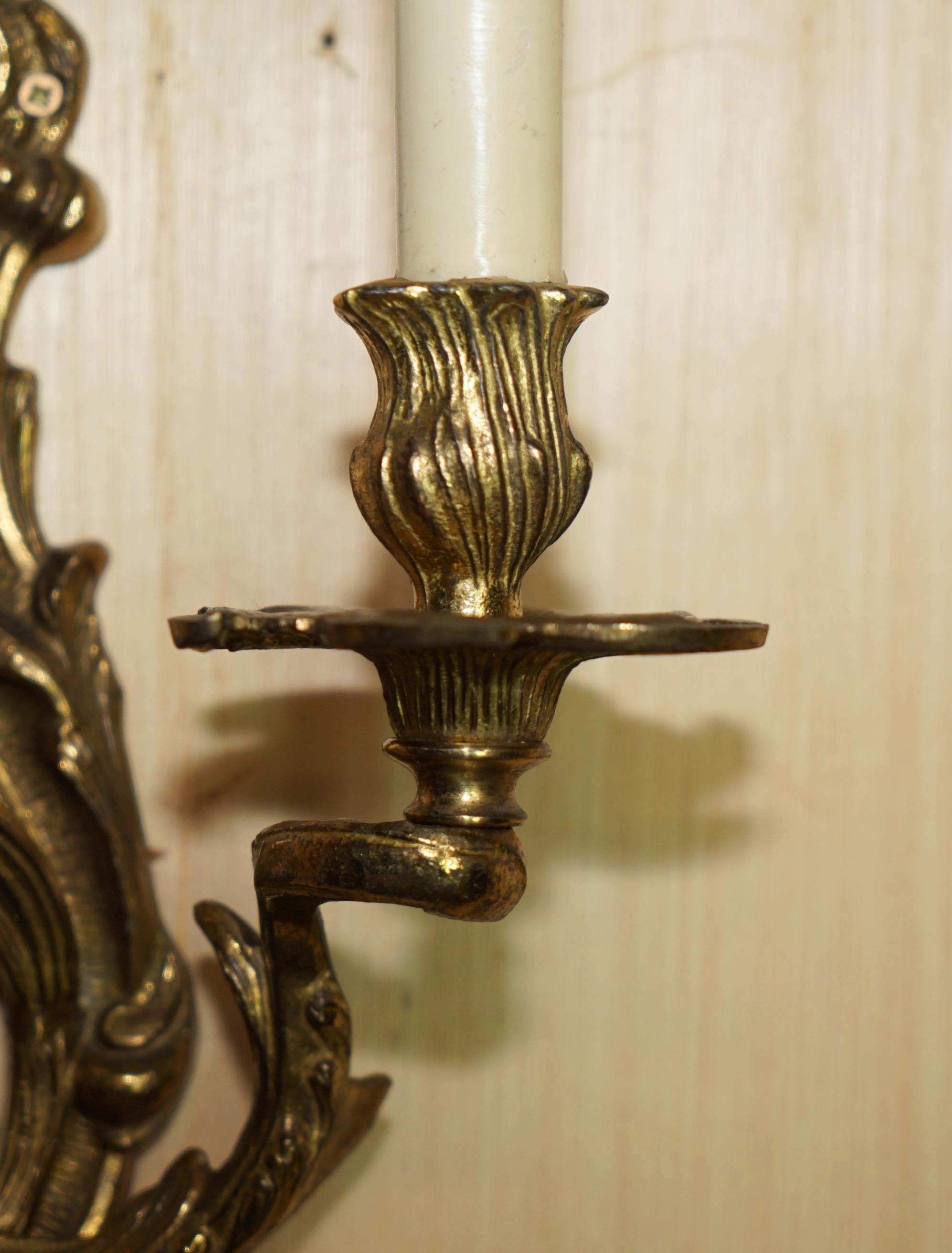 Début du 20ème siècle Grande paire d'étonnantes lampes à baldaquin françaises antiques des années 1920 en vente