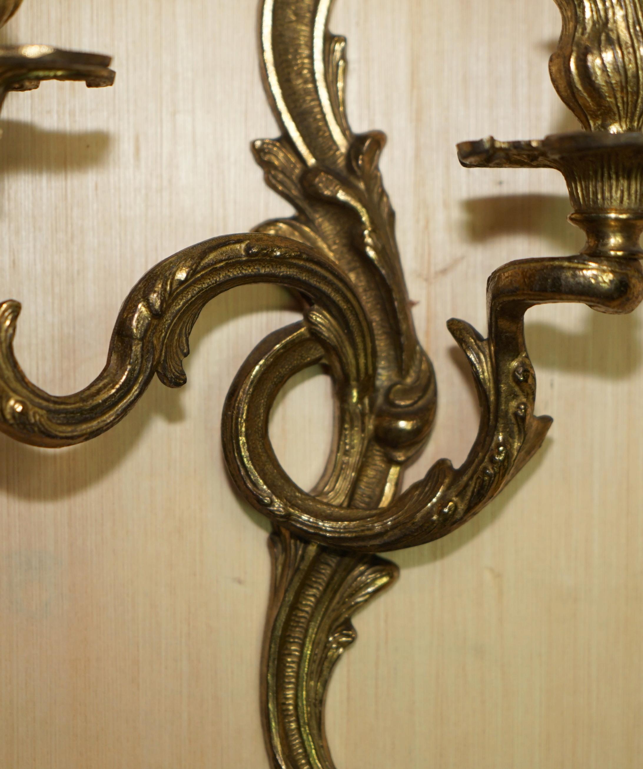 Grande paire d'étonnantes lampes à baldaquin françaises antiques des années 1920 en vente 1
