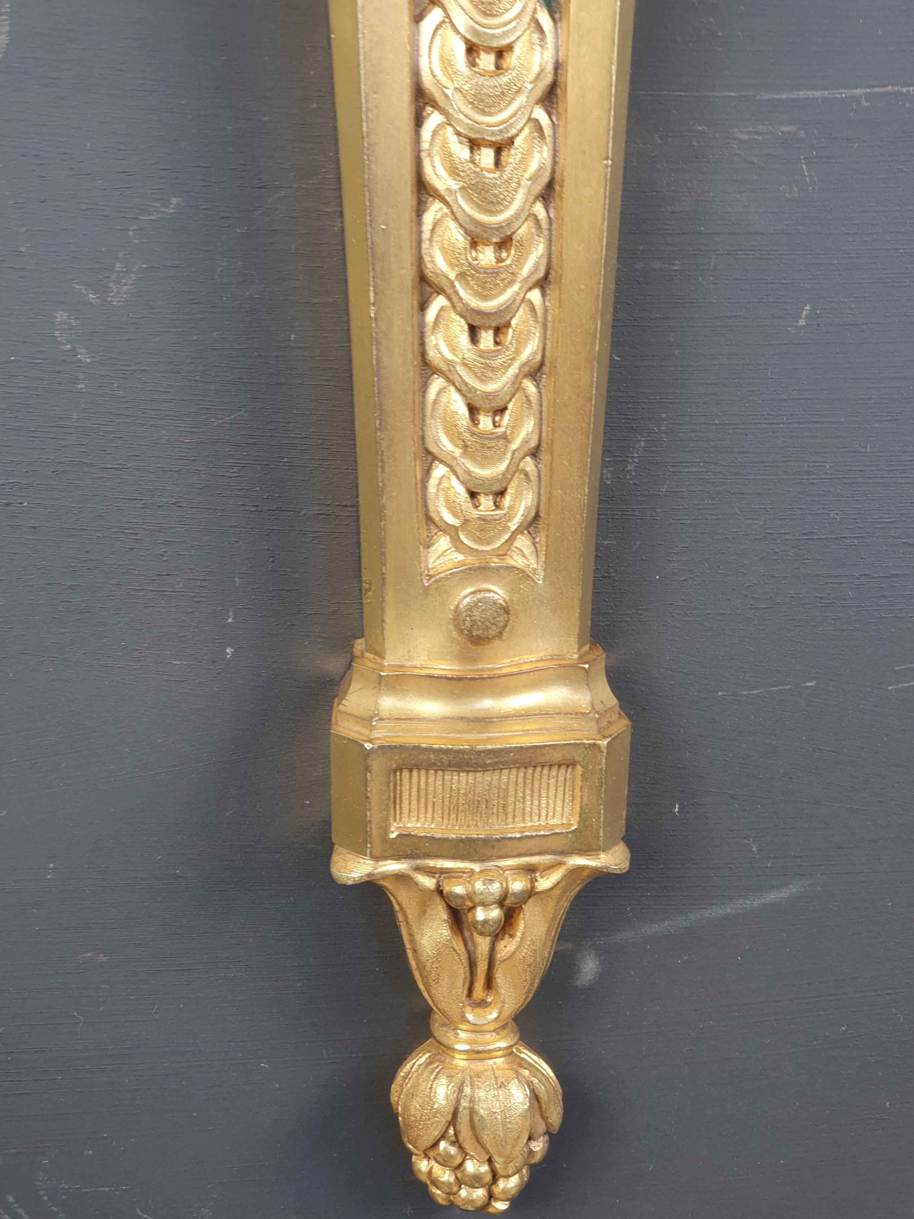 French Large Pair of Transition Style Sconces 
