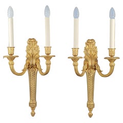 Large Pair of Transition Style Sconces
