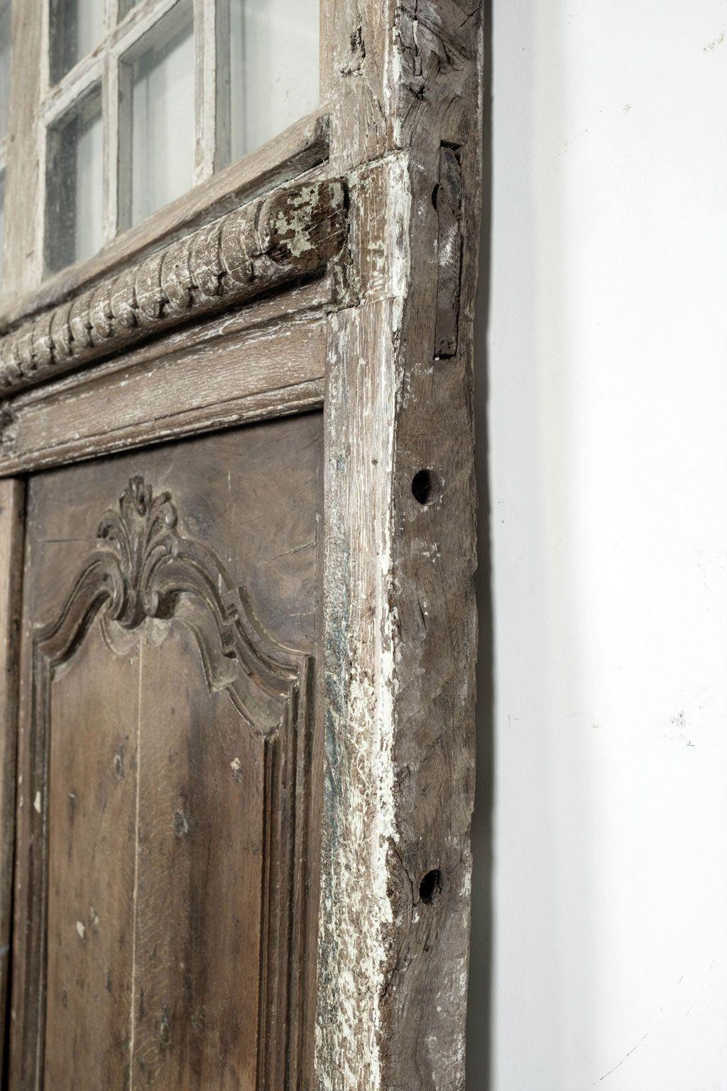 Großes Paar gedrechselter Louis XV-Türen, Louis XV.-Stil (Glas) im Angebot