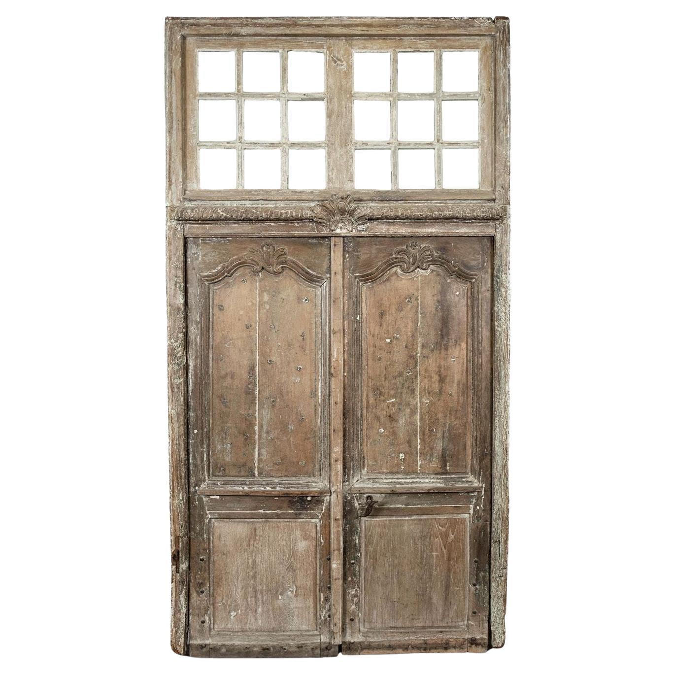 Large Pair of Transomed Louis XV Doors For Sale