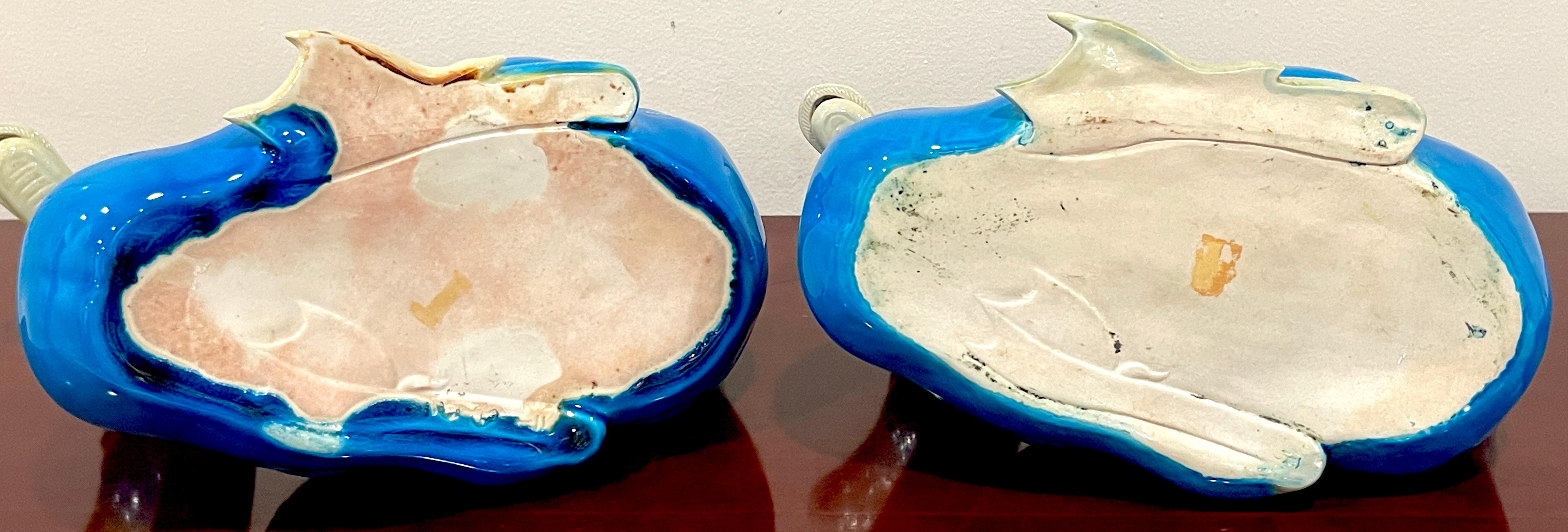 Grande paire d'exportations chinoises turquoise représentant des canards assis en vente 1