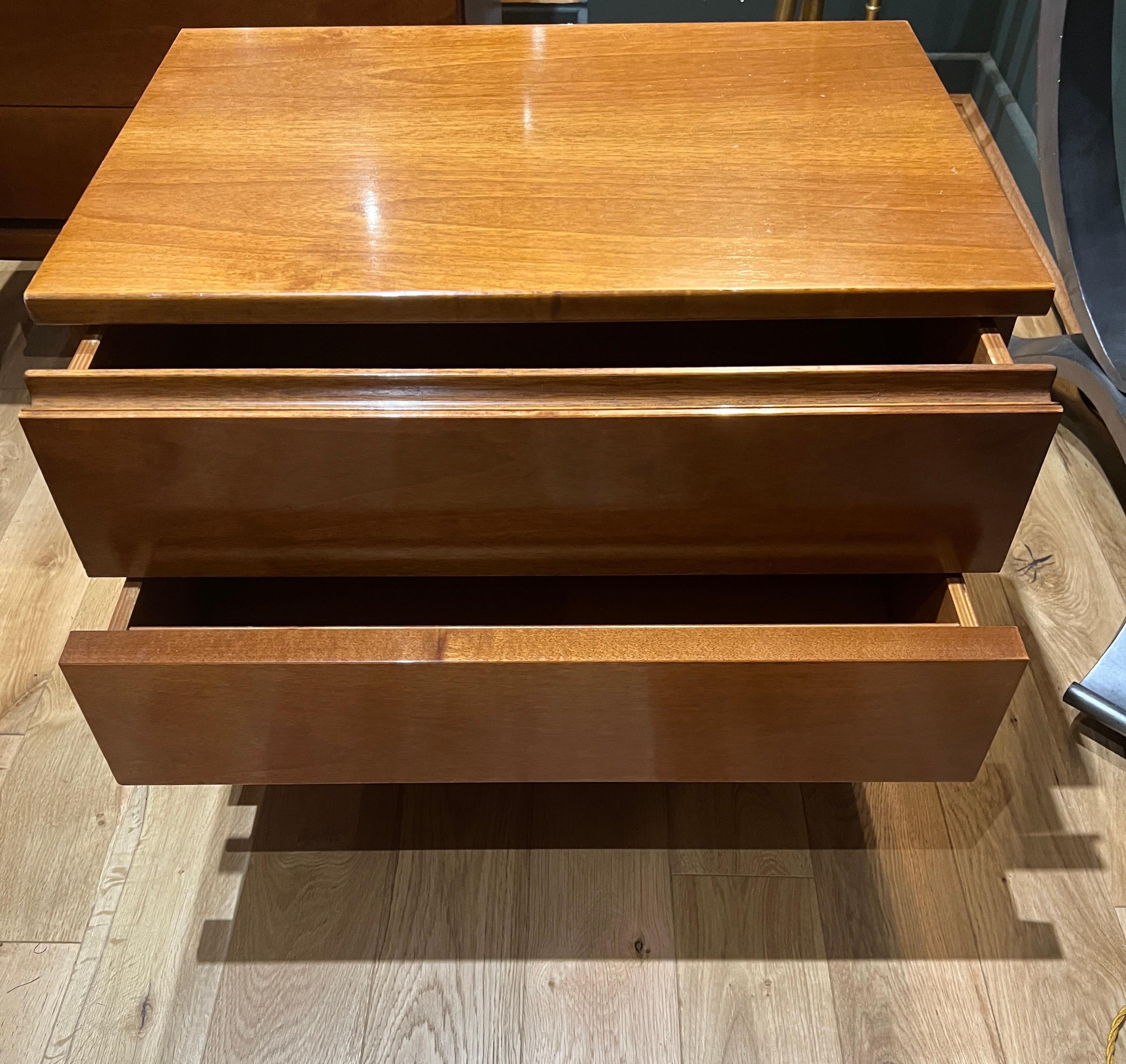 Large pair of two drawers bedside tables by Mario Morenco For Sale 3