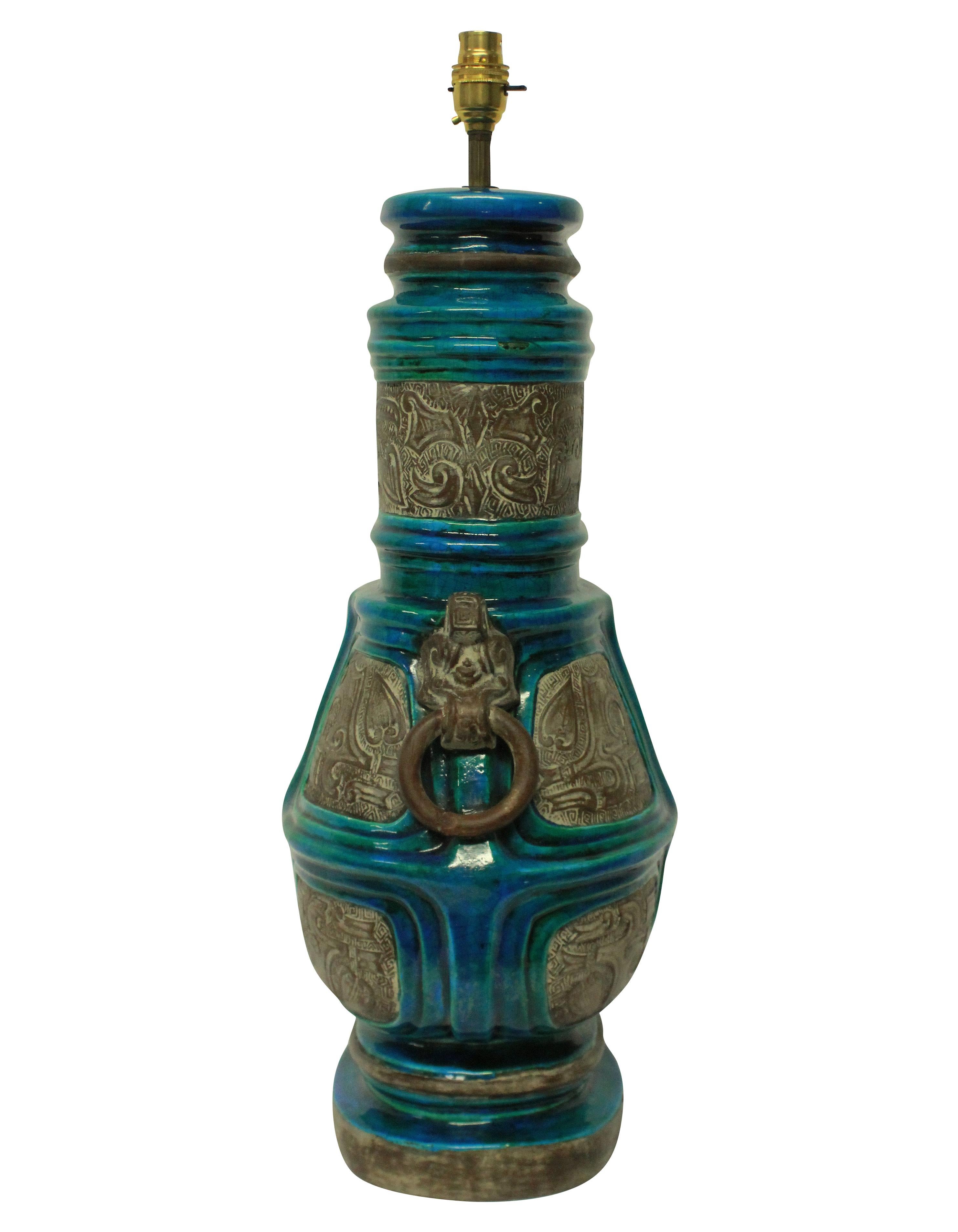 Italian Large Pair of Ugo Zaccagnini Lamps