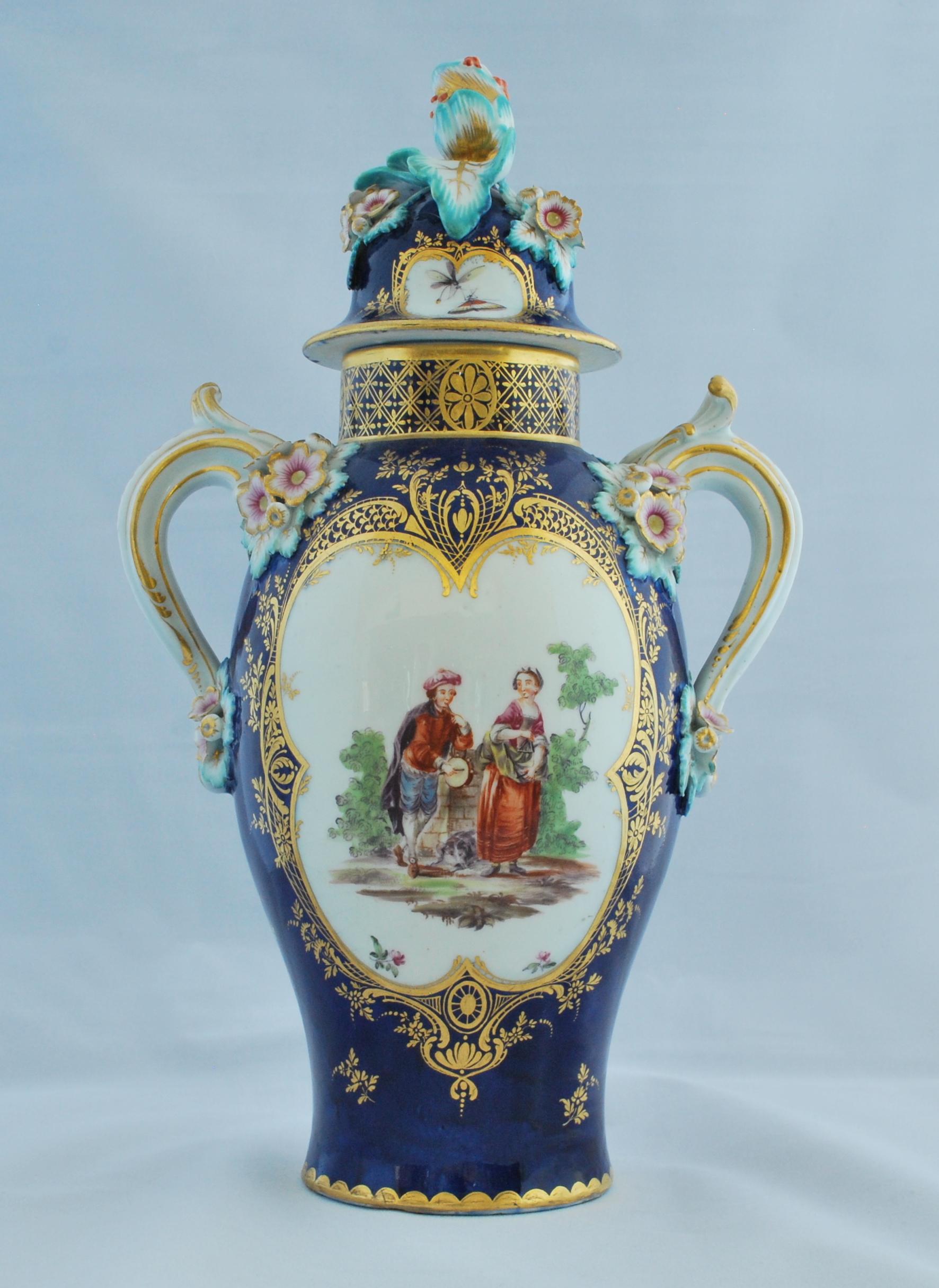 Derby was able to produce exceptional work, and these vases are a brilliant example of what they were capable of, when making for the top of the market. The body, the modeling, and the painting are all examples of the very best English porcelain of