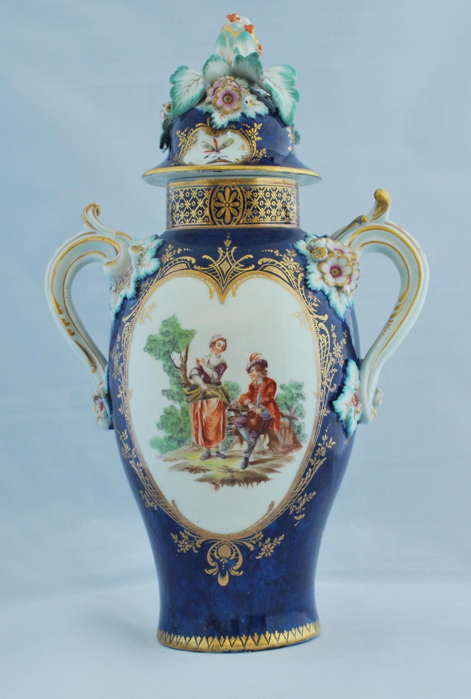 Large Pair of Vases, Derby Porcelain Works, circa 1765 In Excellent Condition In Melbourne, Victoria