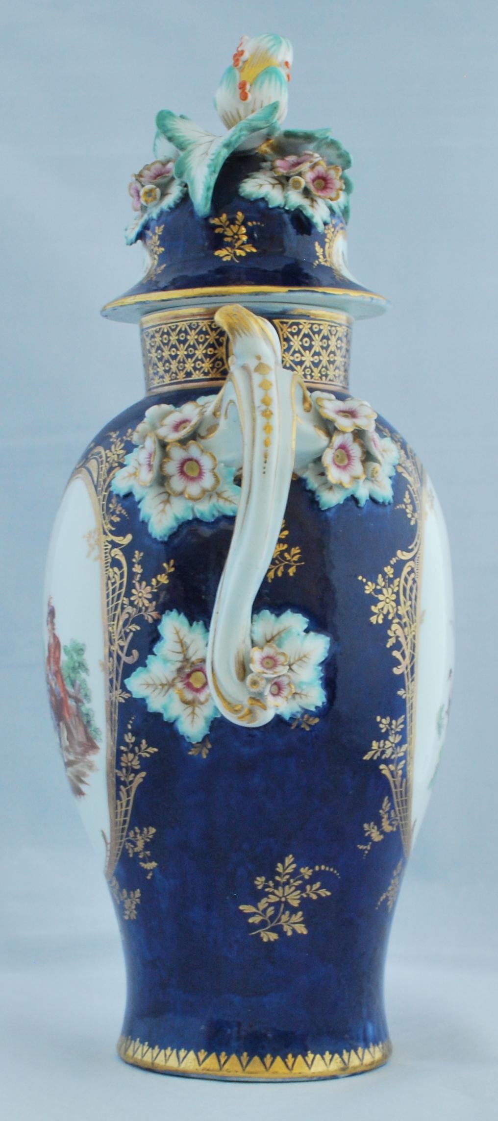 18th Century Large Pair of Vases, Derby Porcelain Works, circa 1765