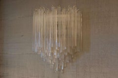 Coppia di grandi lampade in vetro di Murano di Venini