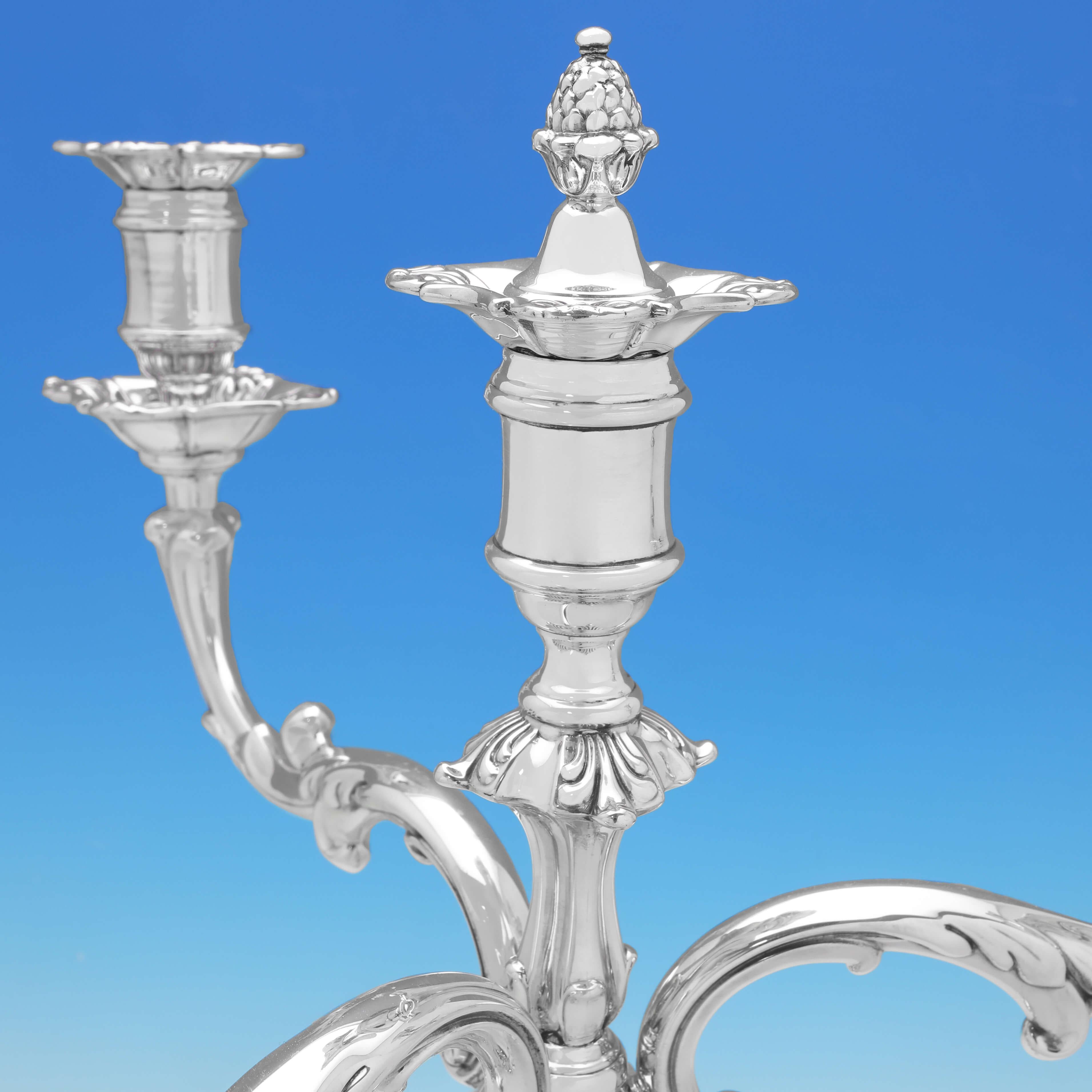 Mid-19th Century Large Pair of  Victorian 4 Shell Candelabra - 22
