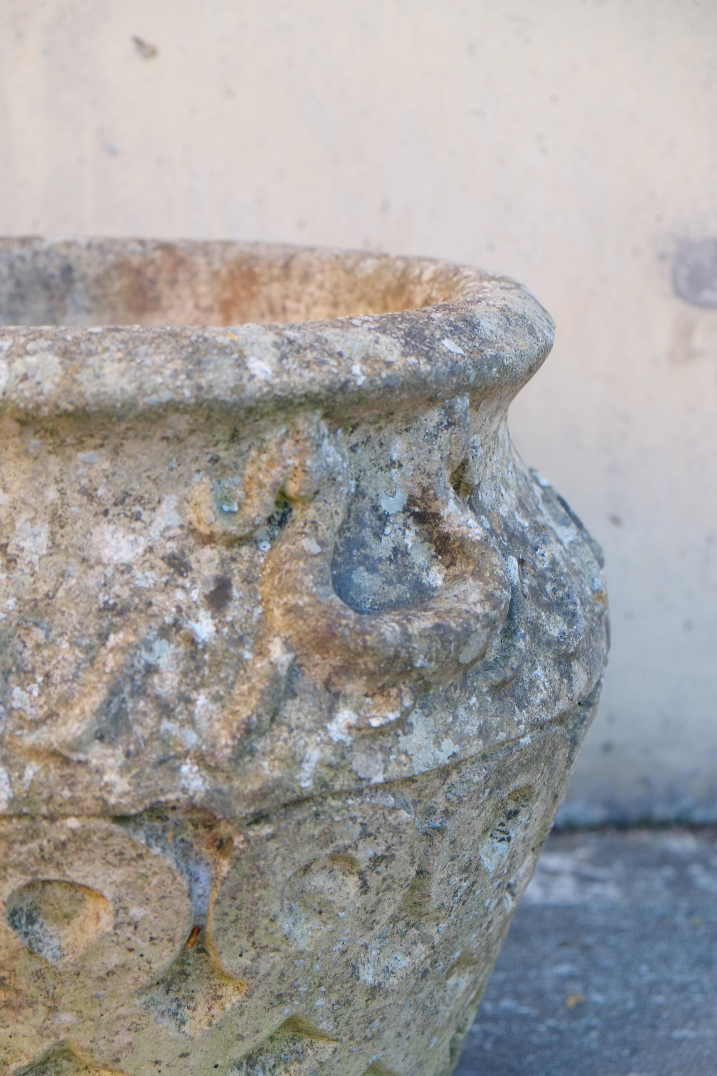 Large pair of vintage Cotswold planters with lovely patina 2
