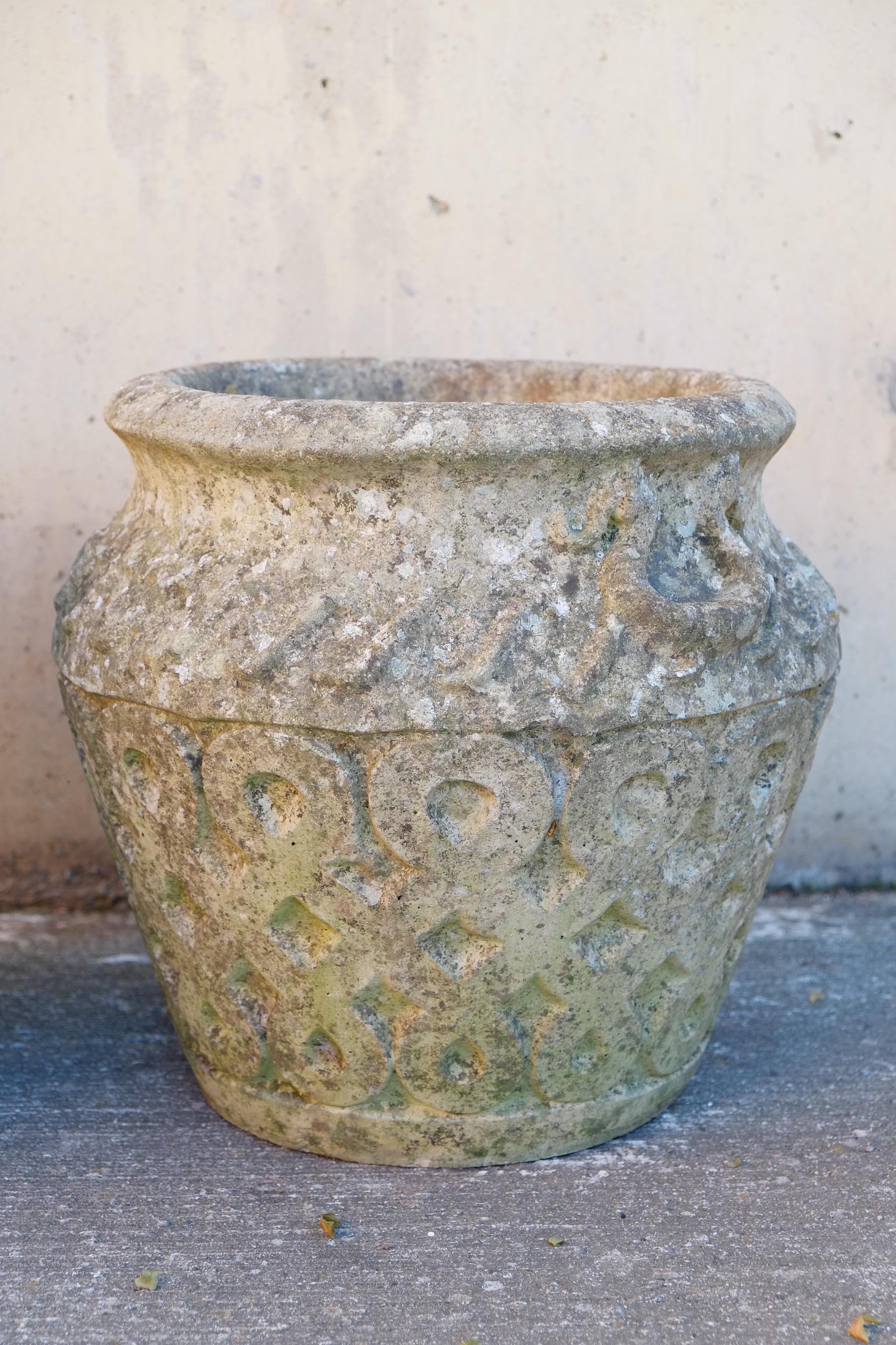 Large pair of vintage Cotswold planters with lovely patina 3