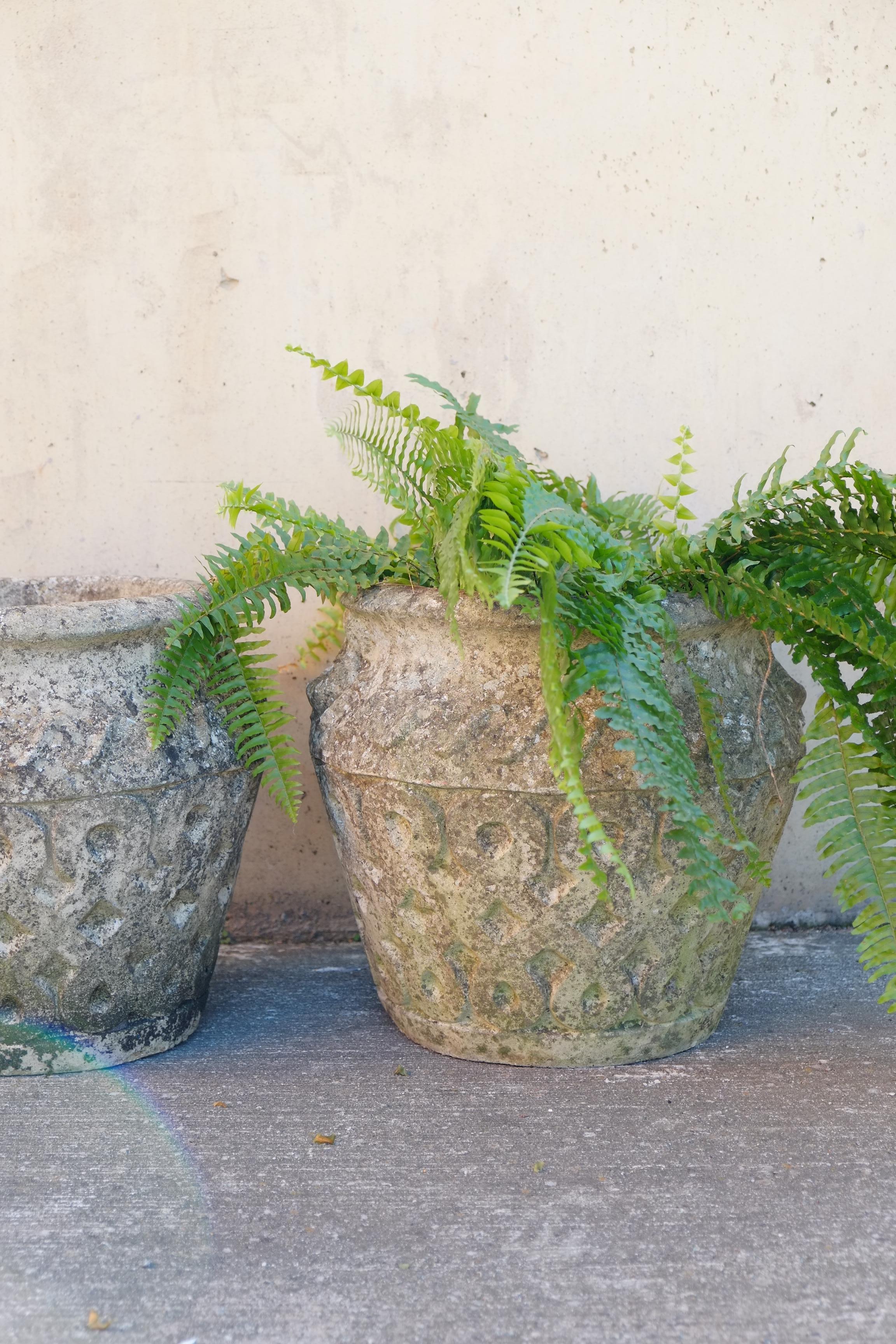 Large pair of vintage Cotswold planters with lovely patina 4