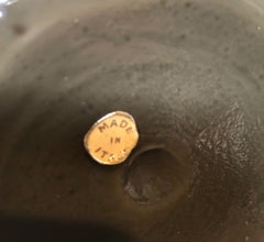 Large Pair of Vintage Empoli Mid-Century Flared Gray Cased-Glass Decanters