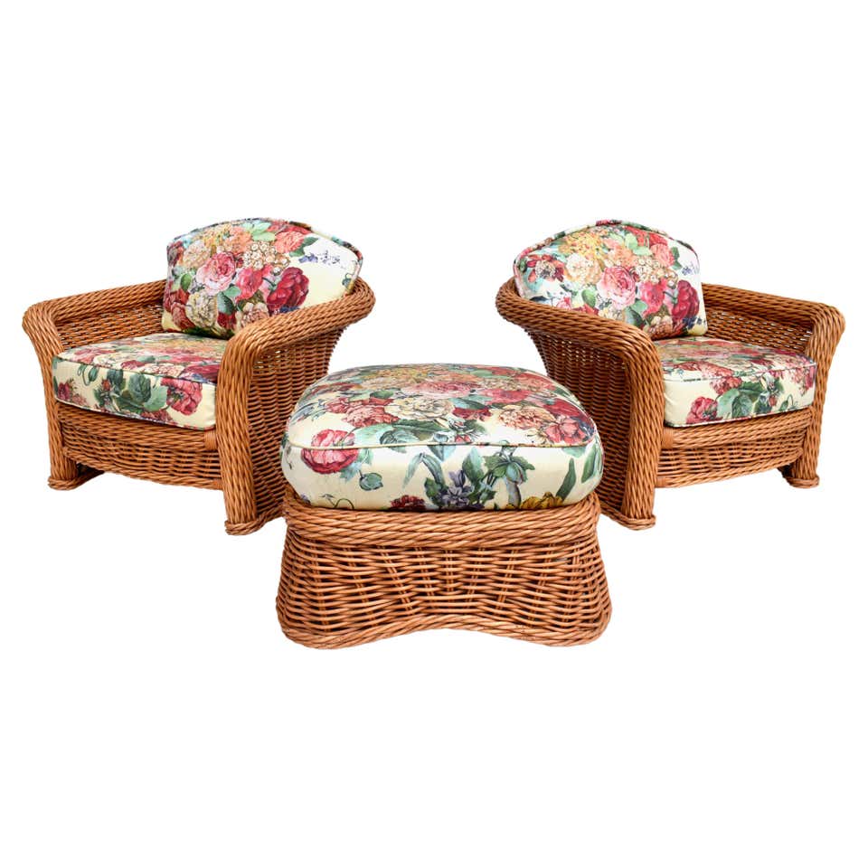 Ficks Reed Rattan Patio Cocktail Table at 1stDibs