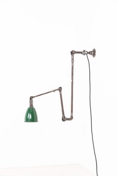 Large Pair of Vintage Industrial Dugdills Factory Machinist Lamps