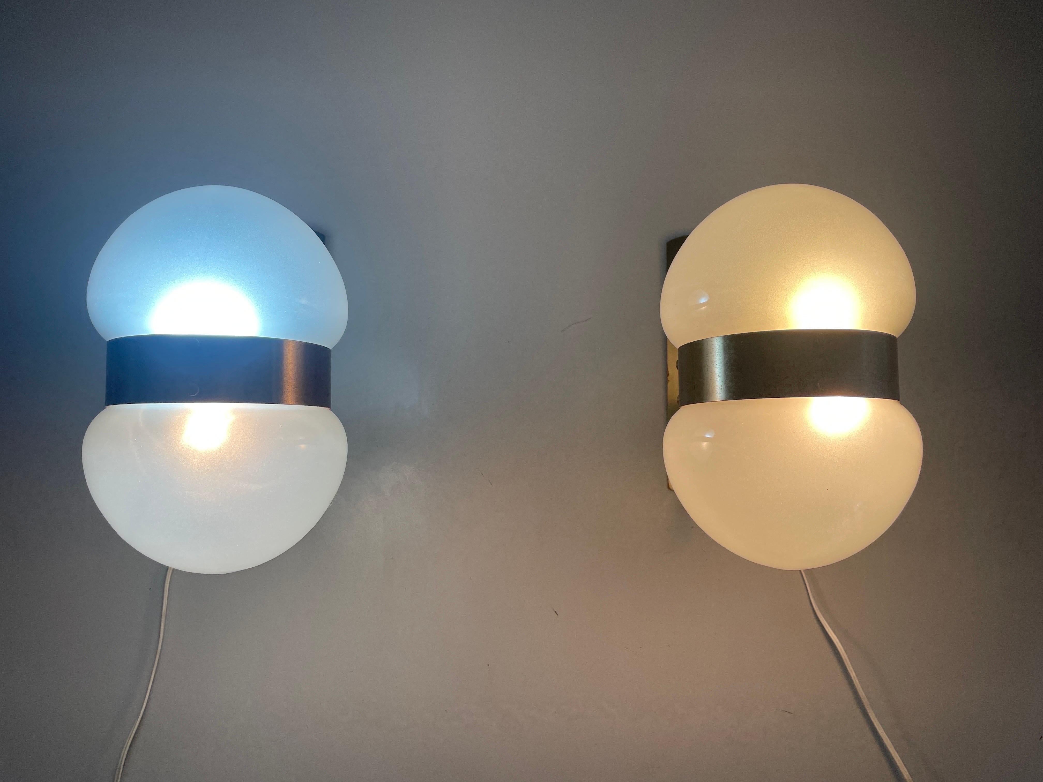 Large Pair of Wall Lamps by Sergio Mazza for Artemide, 1960s, Italy For Sale 3