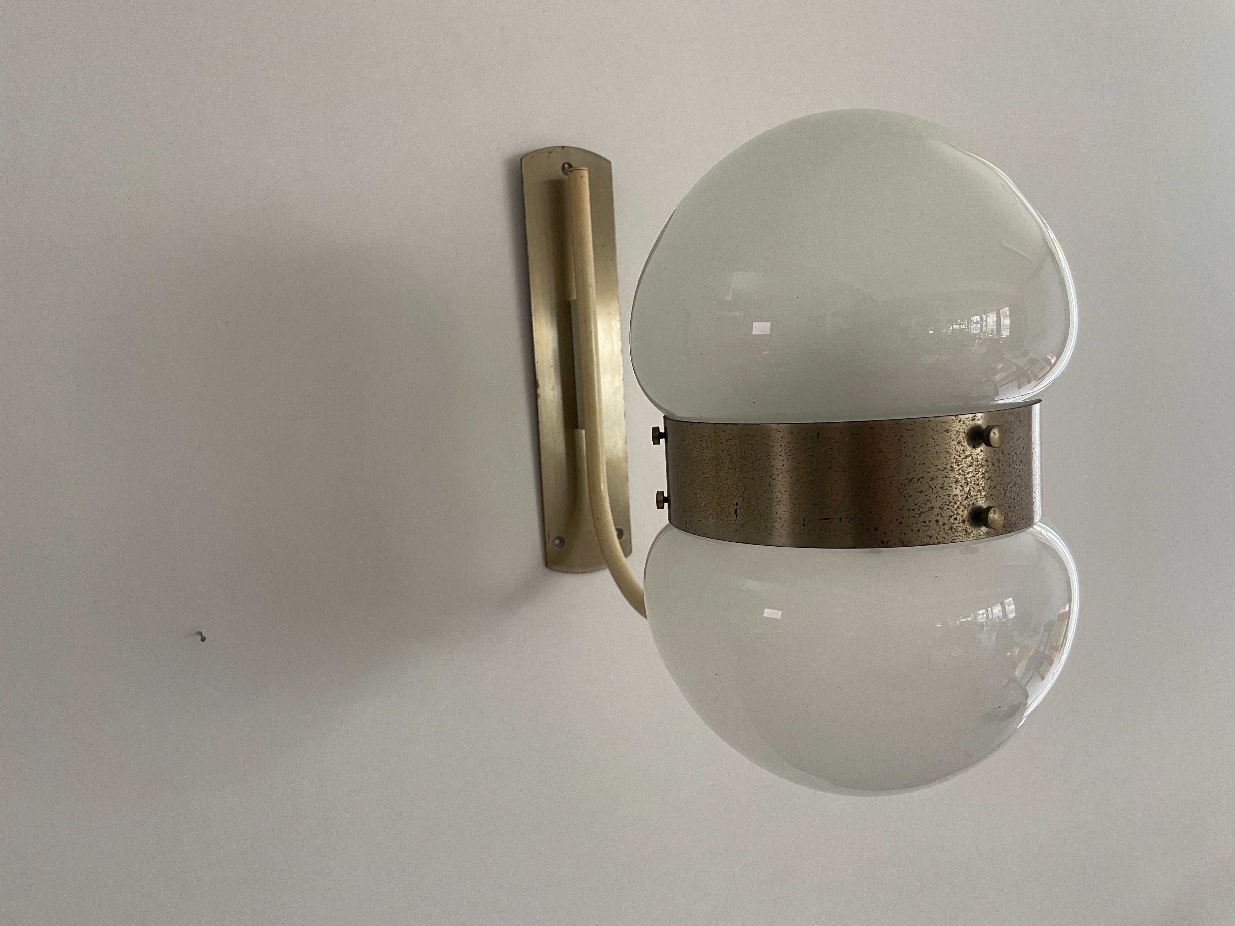 Mid-20th Century Large Pair of Wall Lamps by Sergio Mazza for Artemide, 1960s, Italy For Sale