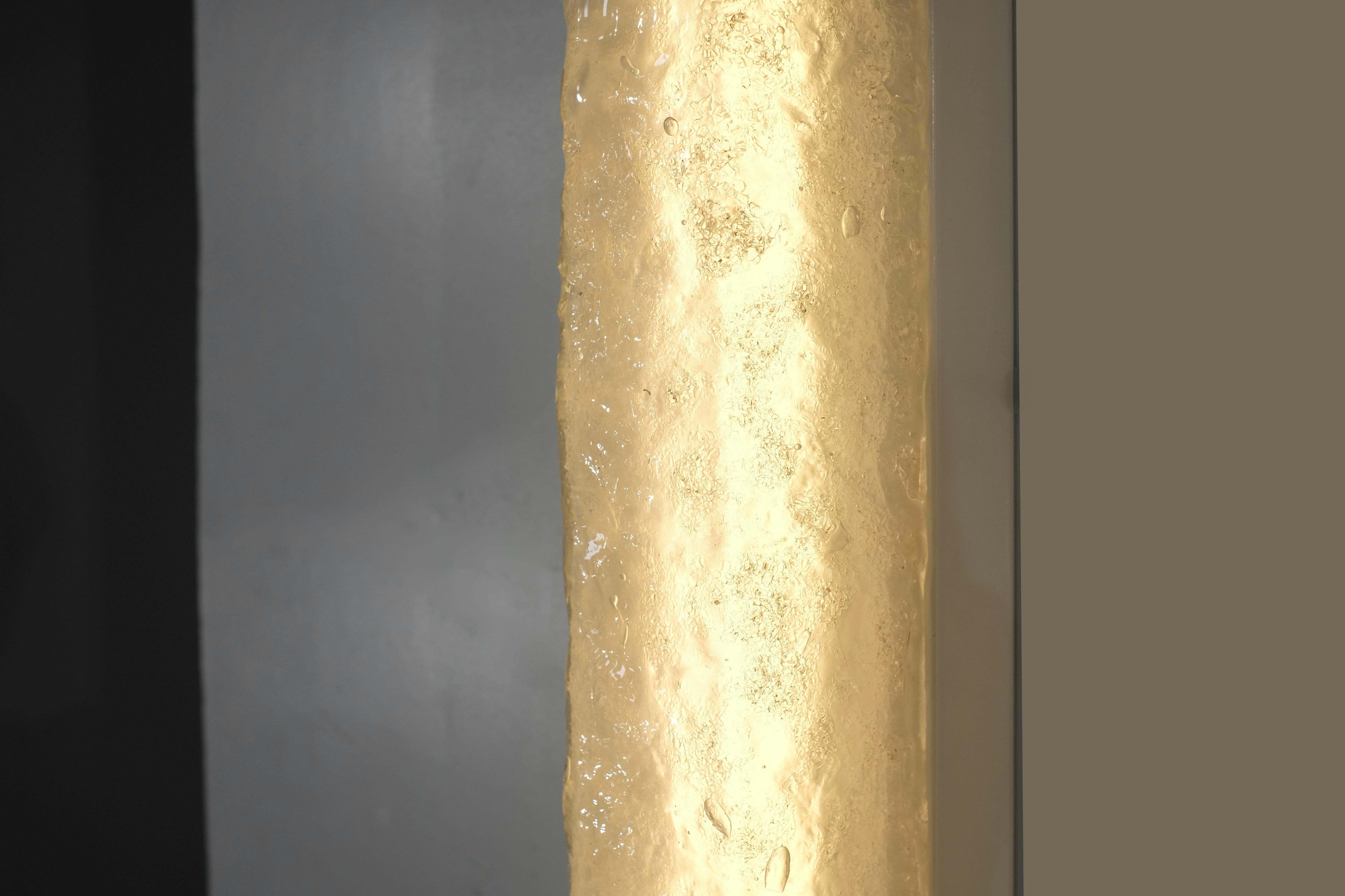 Großes Paar Wandleuchten aus Murano-Glas, Italien 1970er Jahre. im Angebot 1