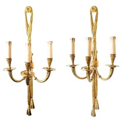 Grande coppia di lampade da parete stile Luigi XVI francese del 20° secolo