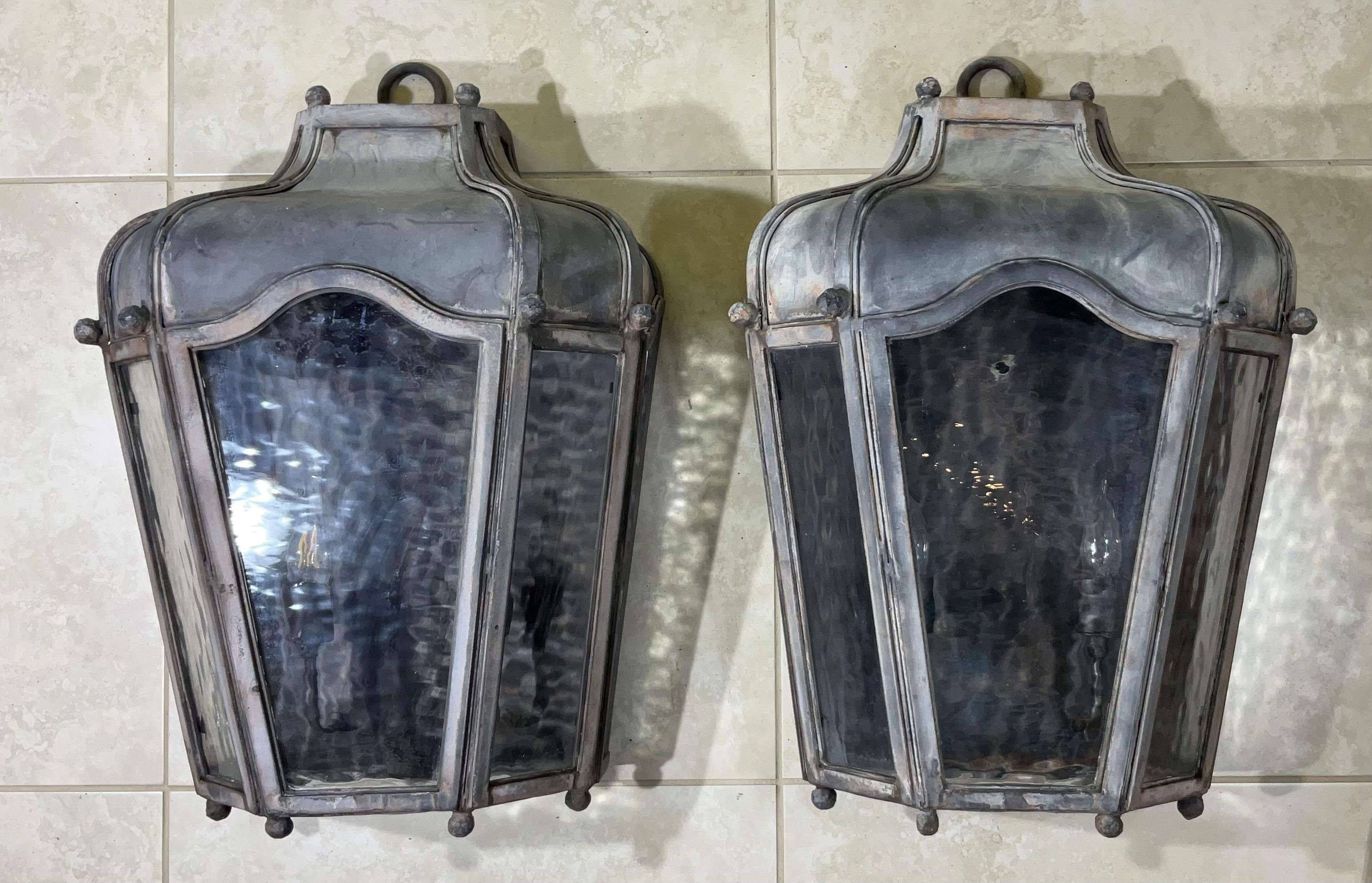 Large Pair Of Wall Sconces / Wall Lantern  7