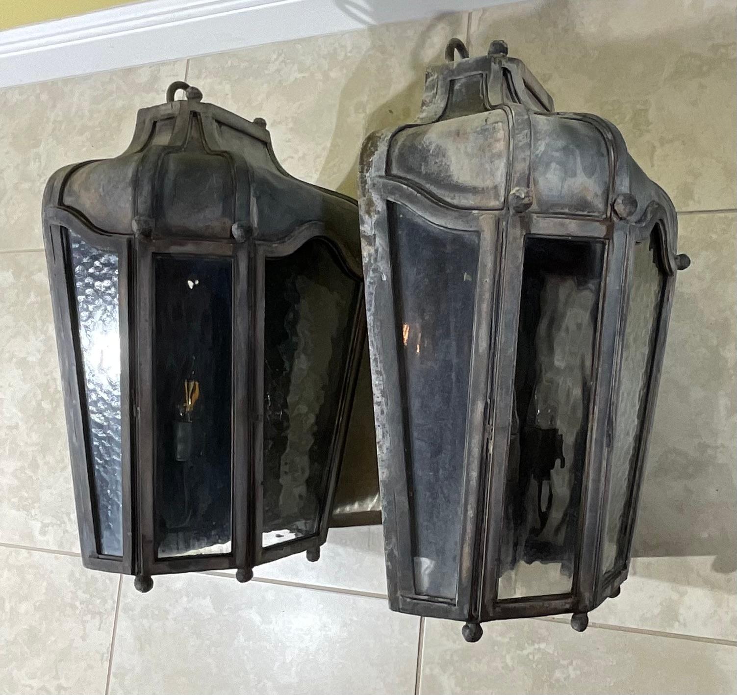Large Pair Of Wall Sconces / Wall Lantern  2
