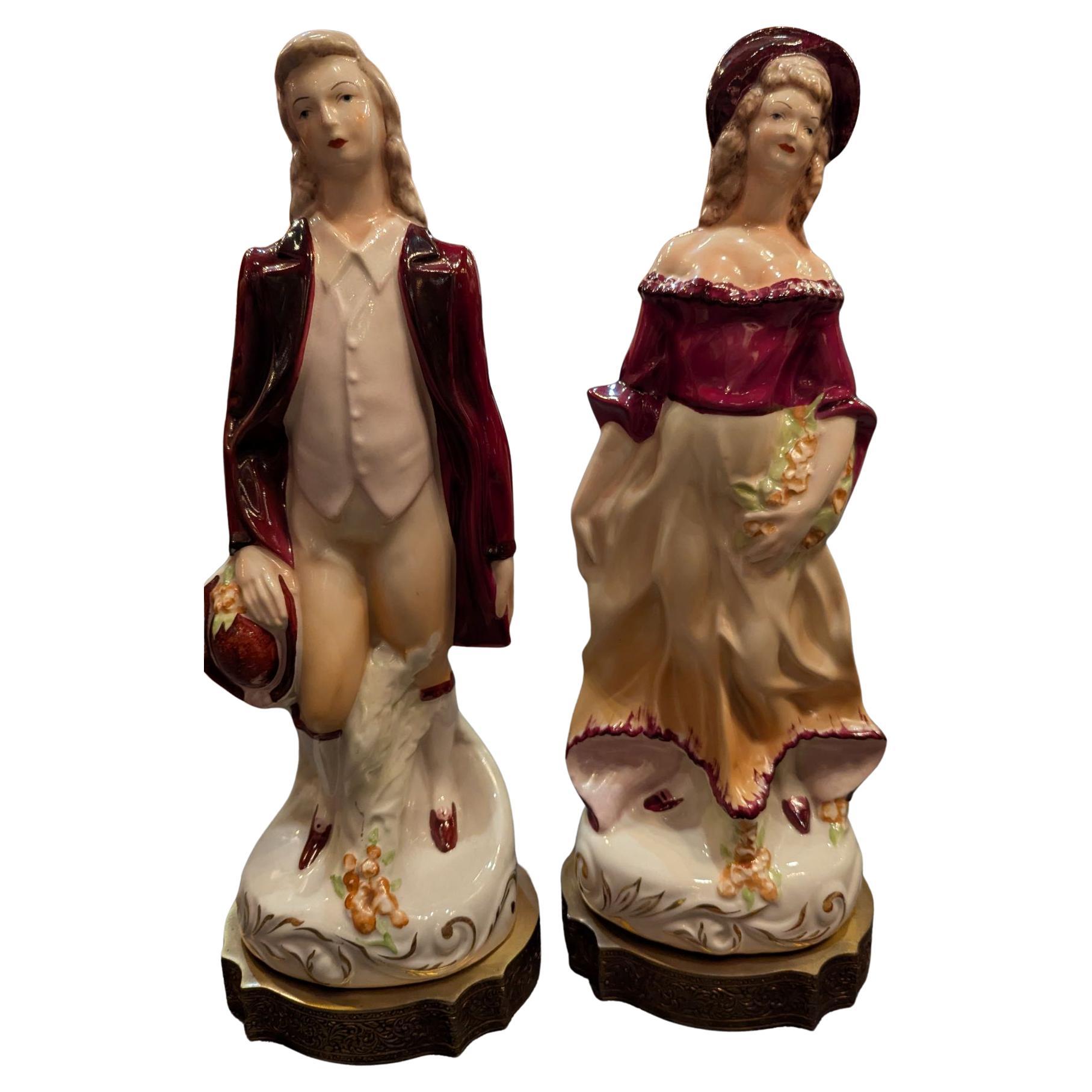 Coppia di statue grandi di Florence