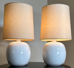 Large Pair Table Lamps Ceramic