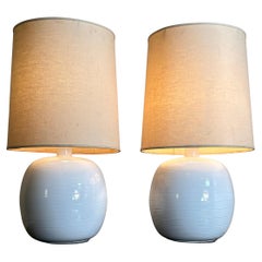 Large Pair Table Lamps Ceramic