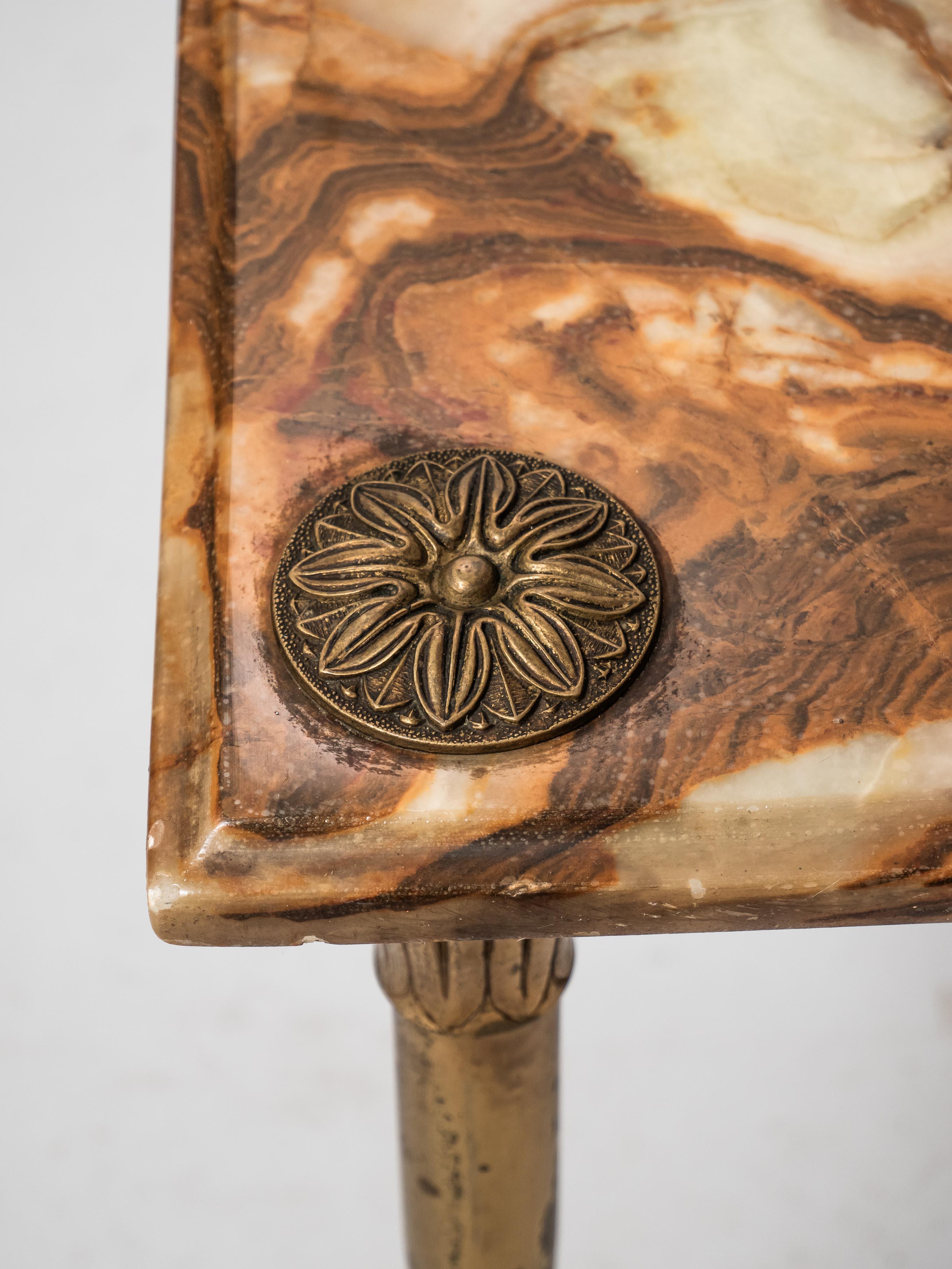 Large paired side tables with onyx In Good Condition For Sale In STRAČOV, CZ