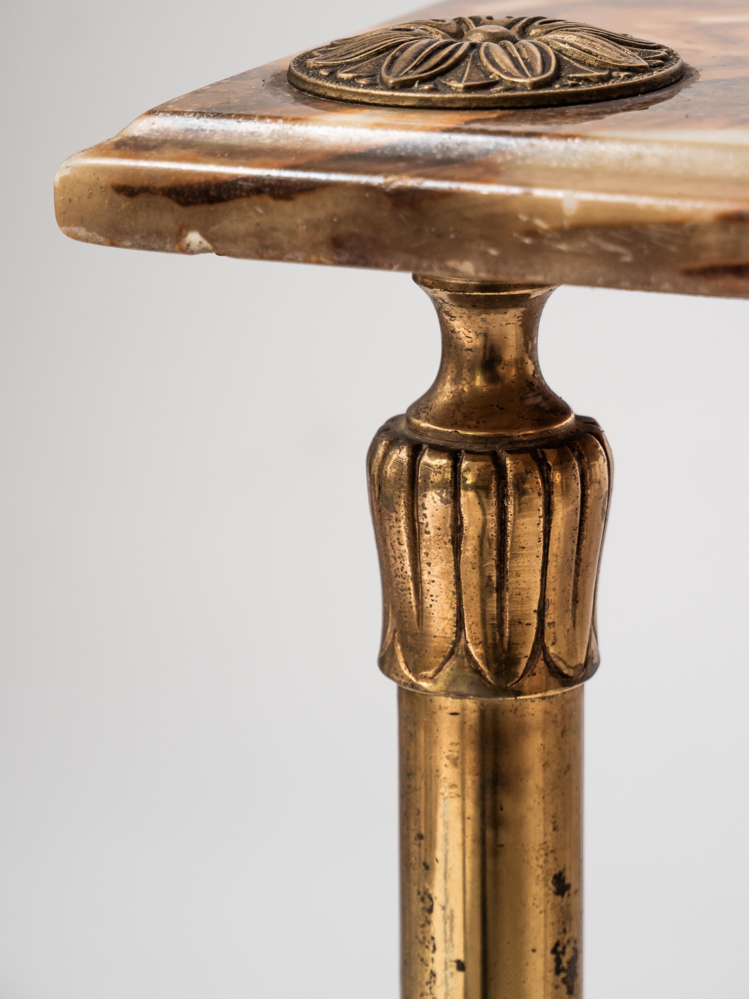 Large paired side tables with onyx For Sale 3