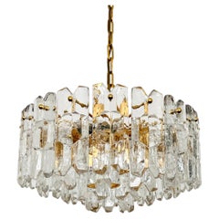 Großer Palazzo-Kronleuchter aus Eisglas von J.T. Kalmar