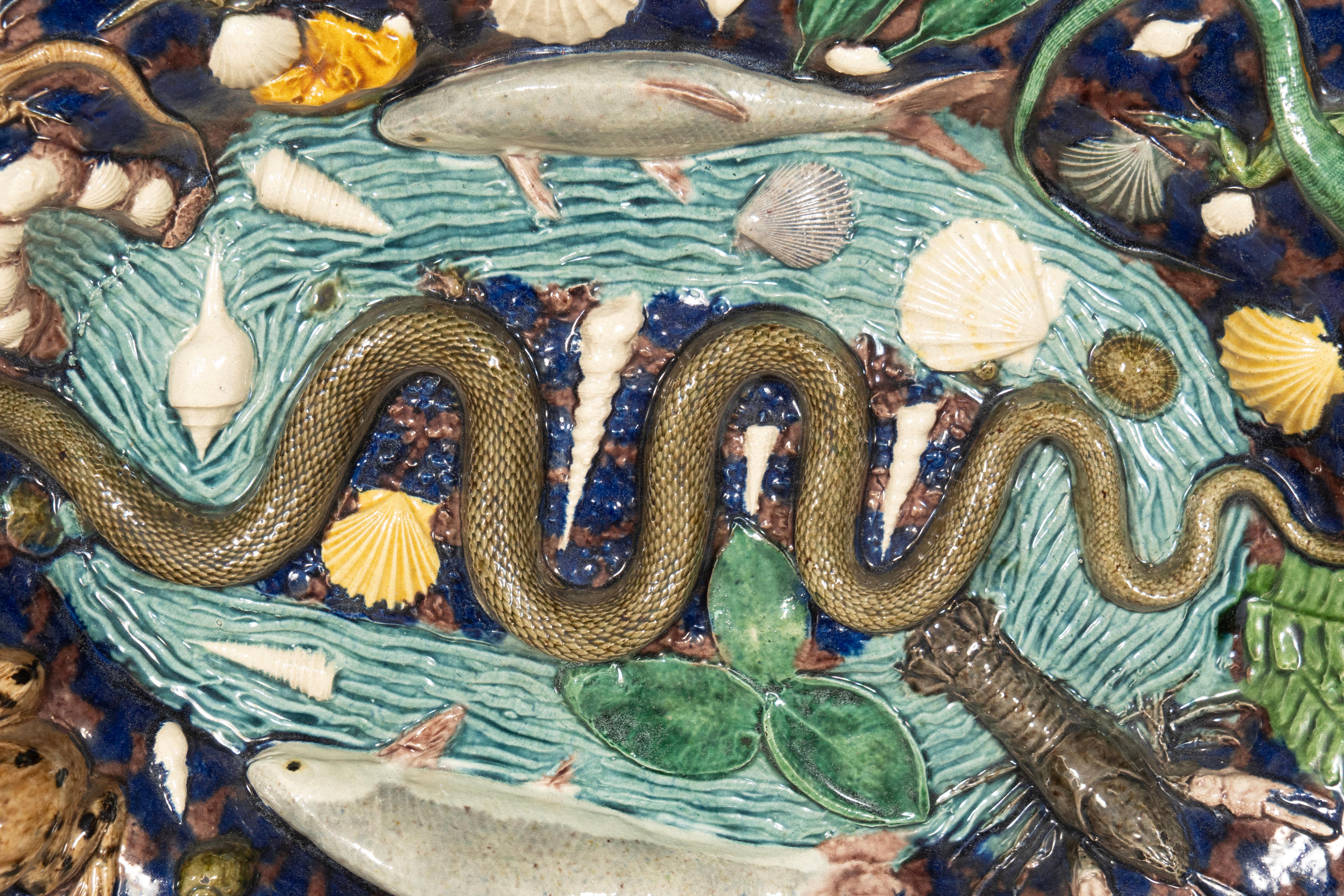 Large Palissy Platter For Sale 4