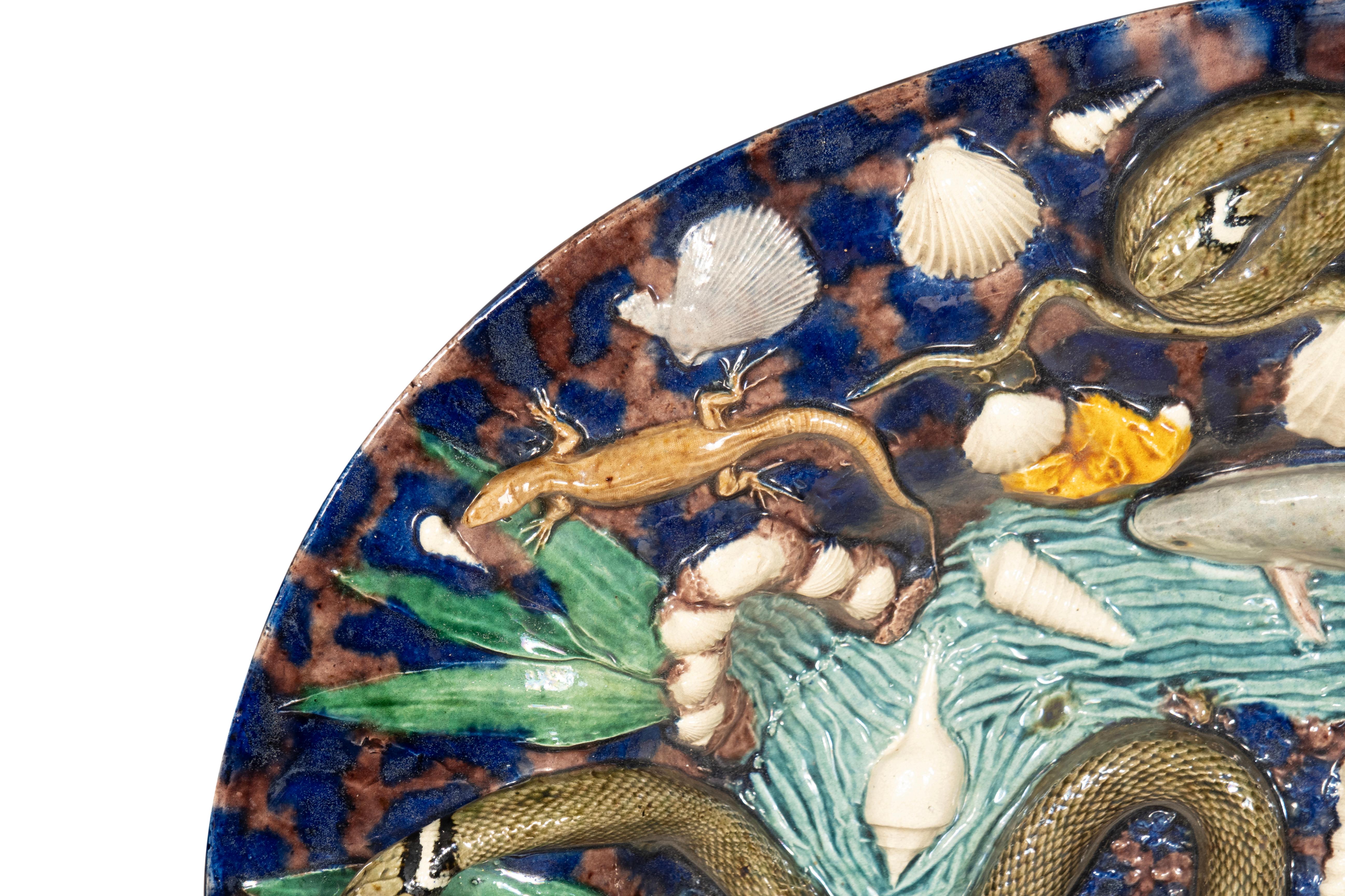 Large Palissy Platter For Sale 1